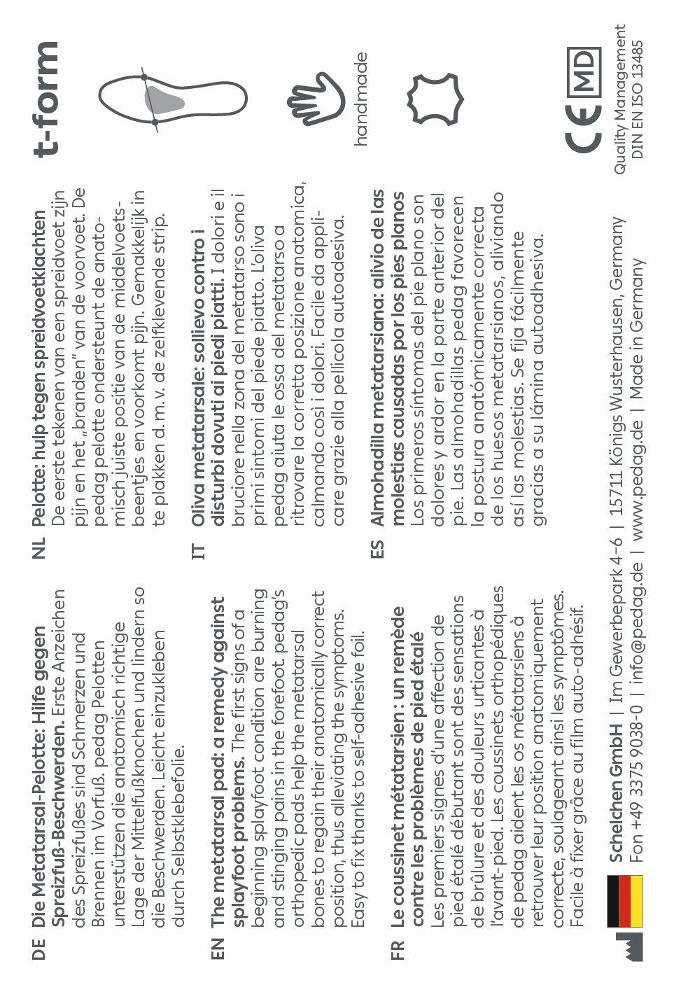 Pedag Pelotte Leder Pelotte T-Form – Bild 3 von 3