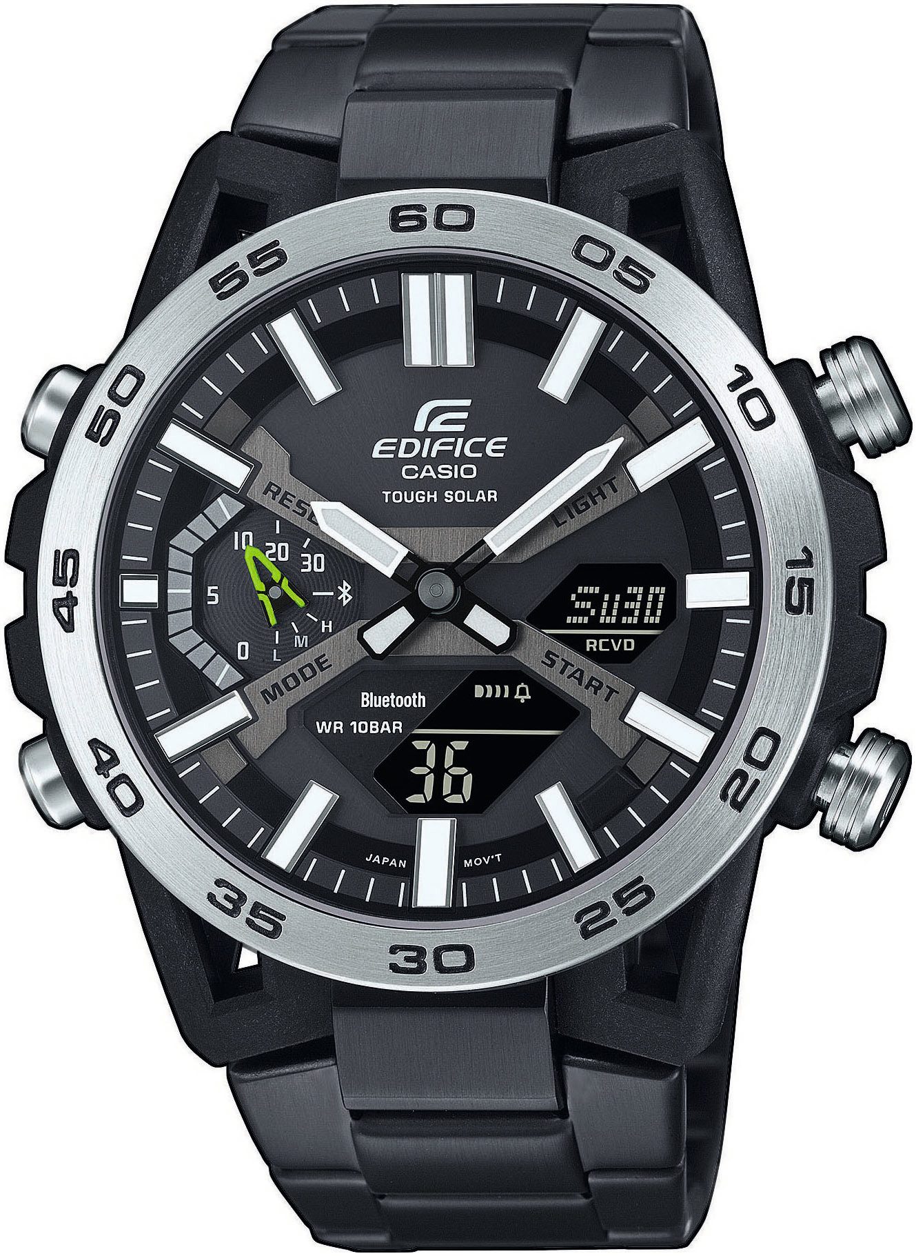 CASIO EDIFICE Smartwatch, Solaruhr, Armbanduhr, Herrenuhr, Bluetooth, Stoppfunktion,Phone Finder