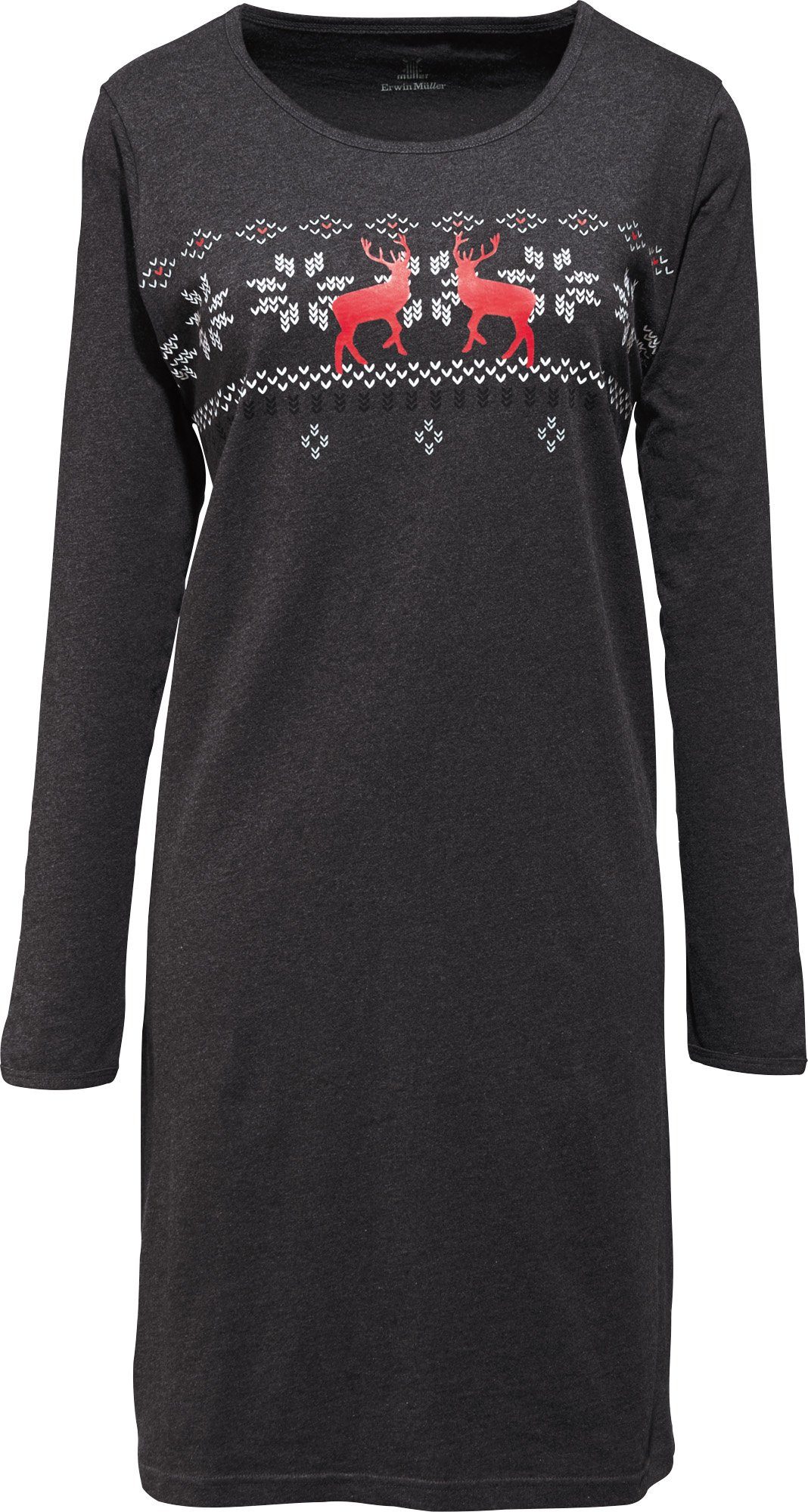 Erwin Müller Nachthemd Damen-Nachthemd Single-Jersey gemustert günstig online kaufen