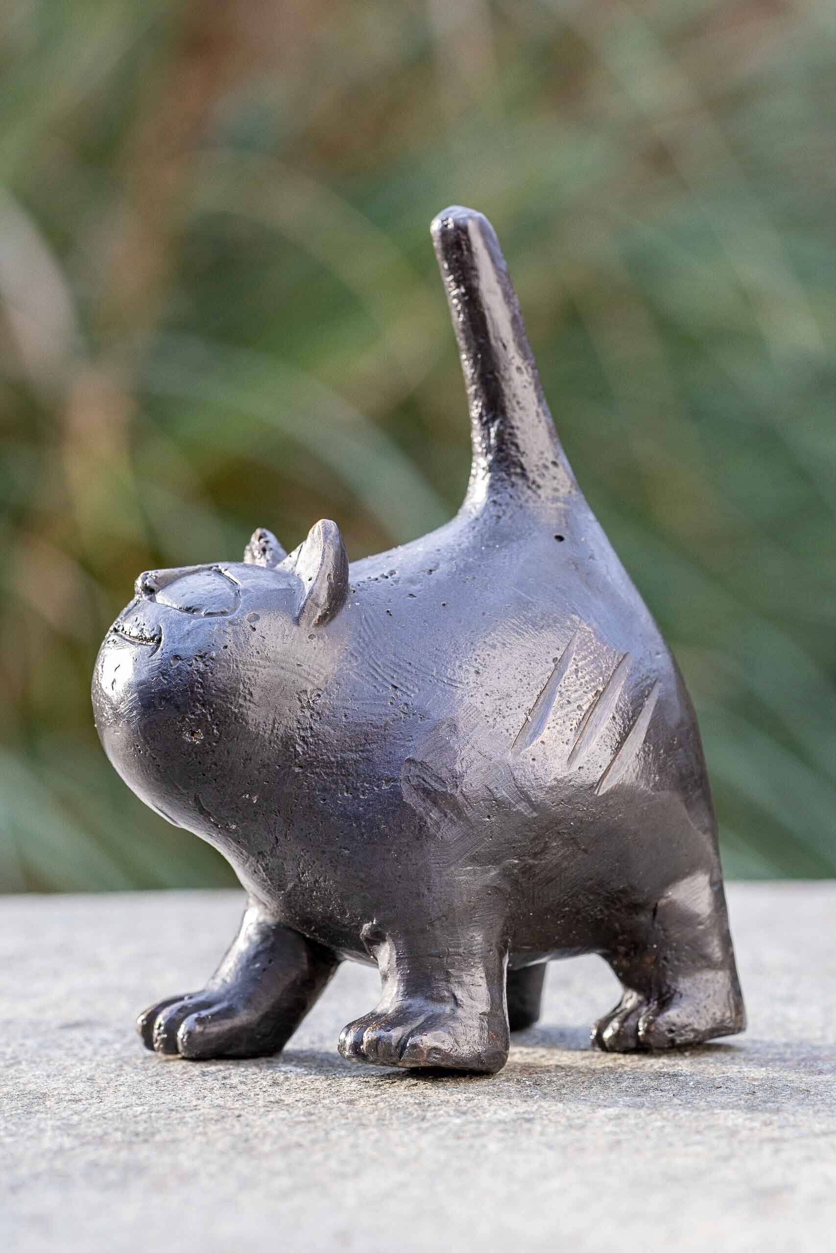 IDYL Dekofigur IDYL Bronze-Skulptur Katze, Bronze