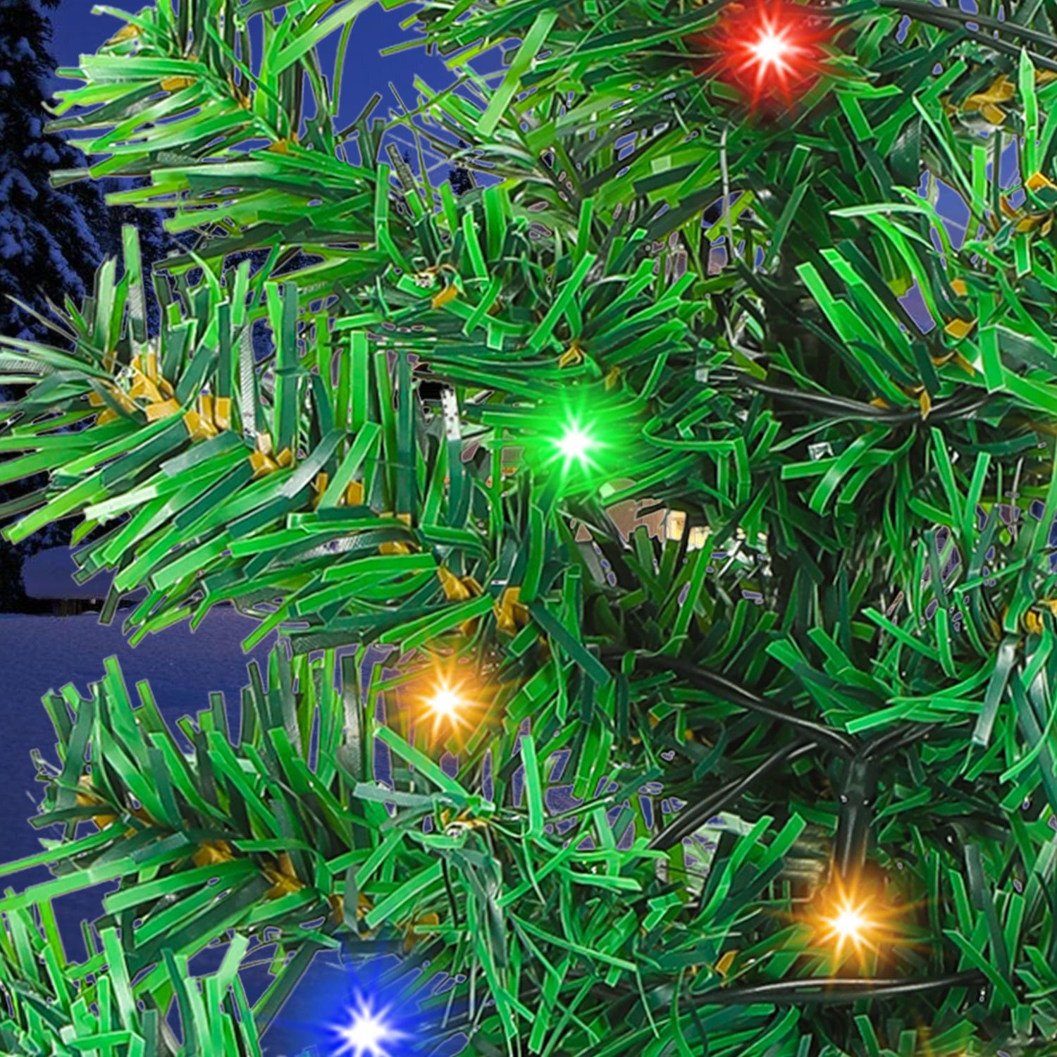 Clanmacy LED Dekolicht Solar Weihnachtsbeleuchtung Aussen Wasserdicht IP65 für Weihnachtstag, Zierpflanzen Beleuchtung – Bild 5 von 5