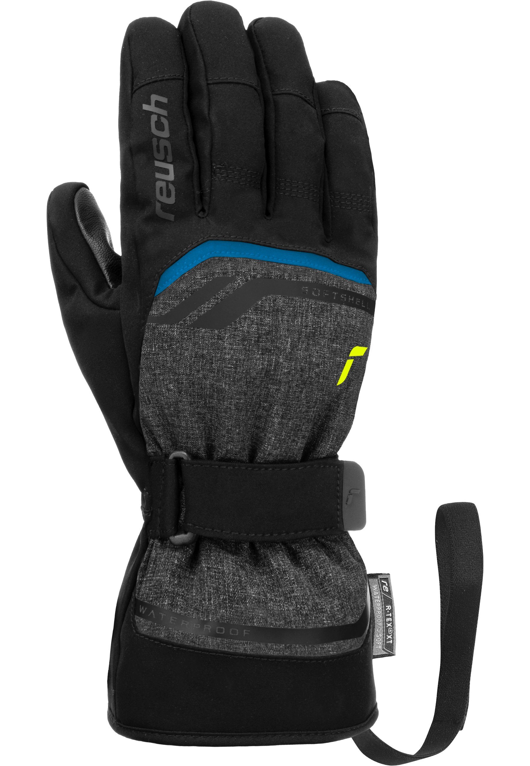 Reusch R-TEX® und warm, Primus Skihandschuhe atmungsaktiv wasserdicht sehr grau-blau XT