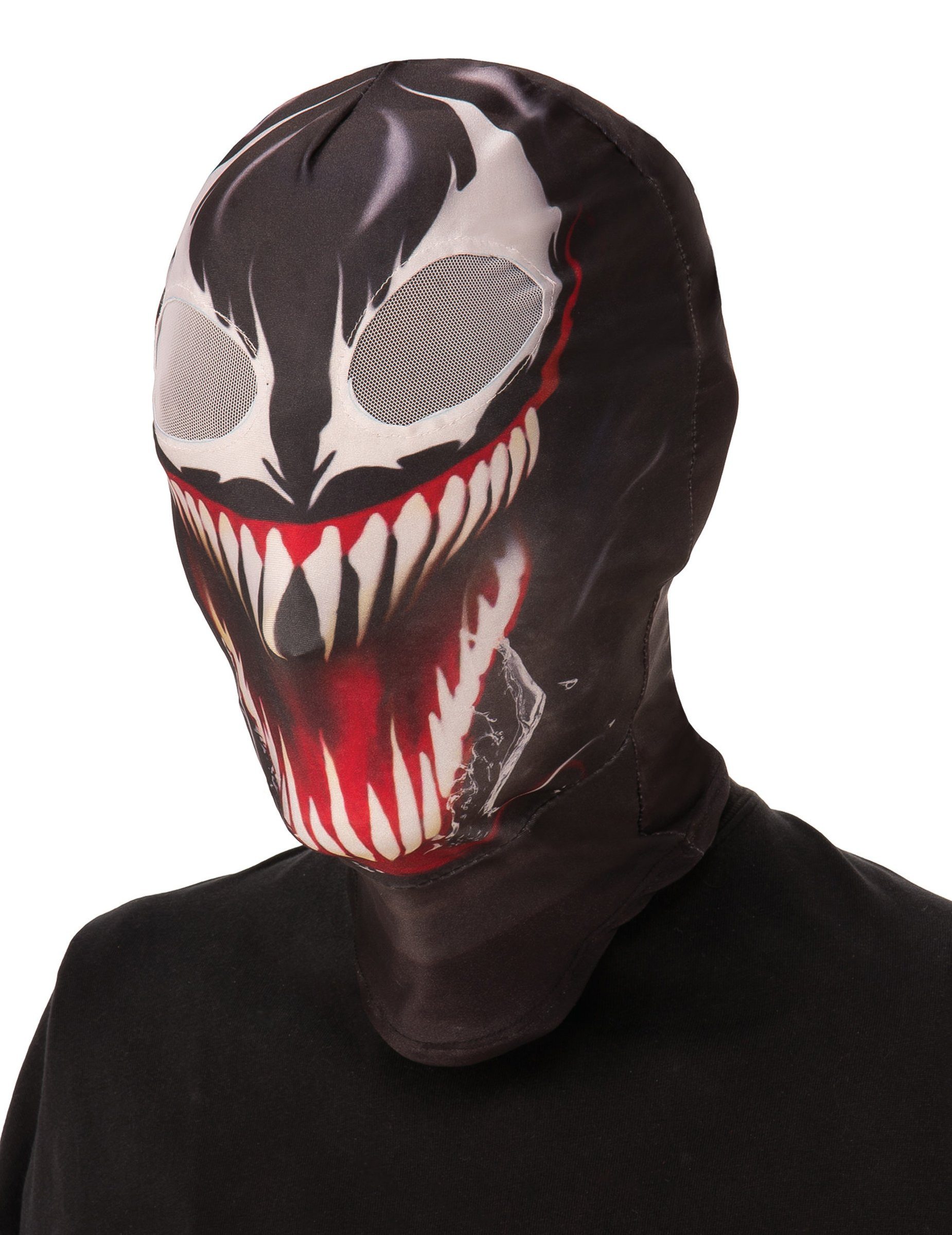 Rubie´s Kostüm Offizielle Venom-Stoffmaske für Erwachsene schwarz-weiß-rot