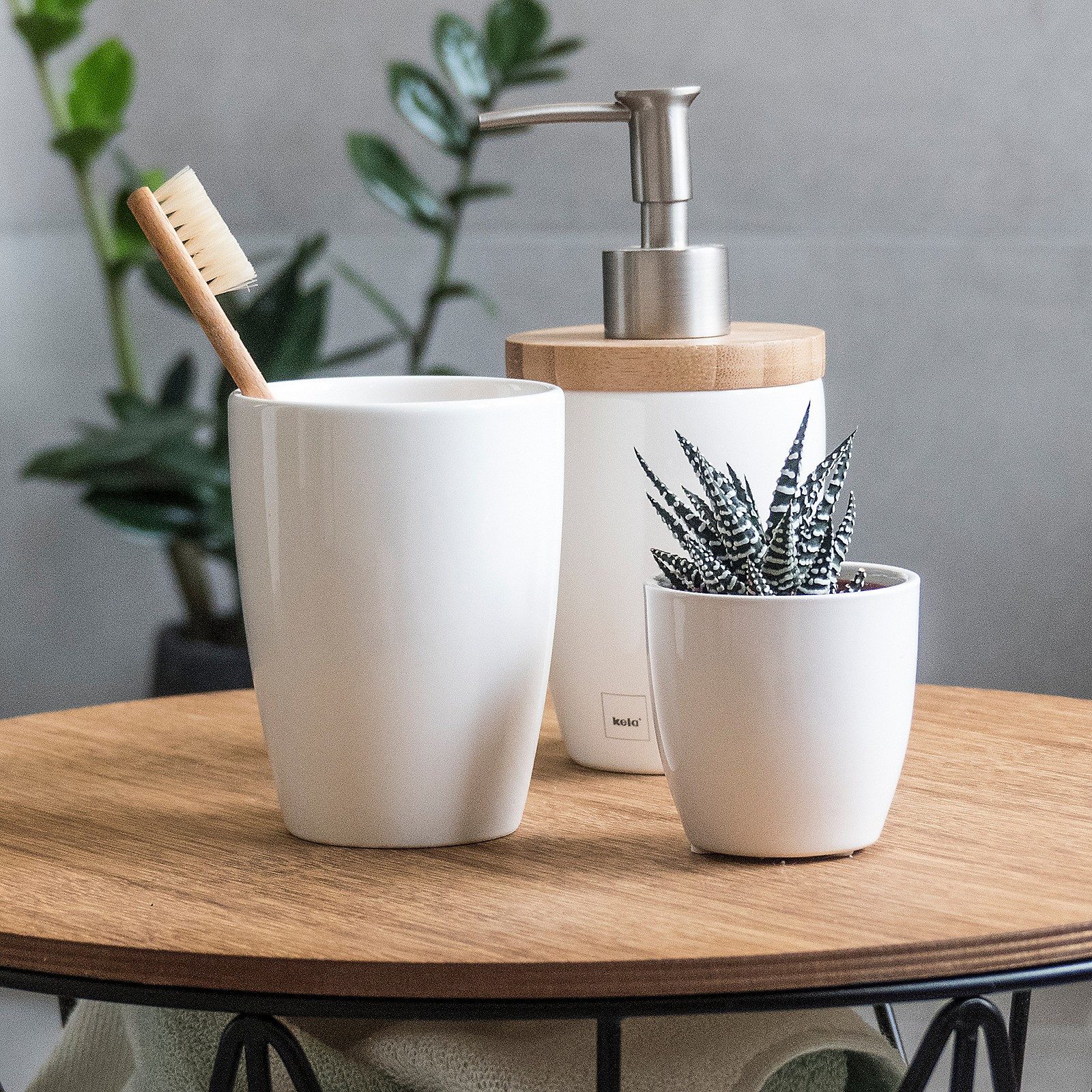 kela Seifenschale Natura, Breite: 0 cm, Ø 11,5 cm, glänzende Keramik, herau günstig online kaufen