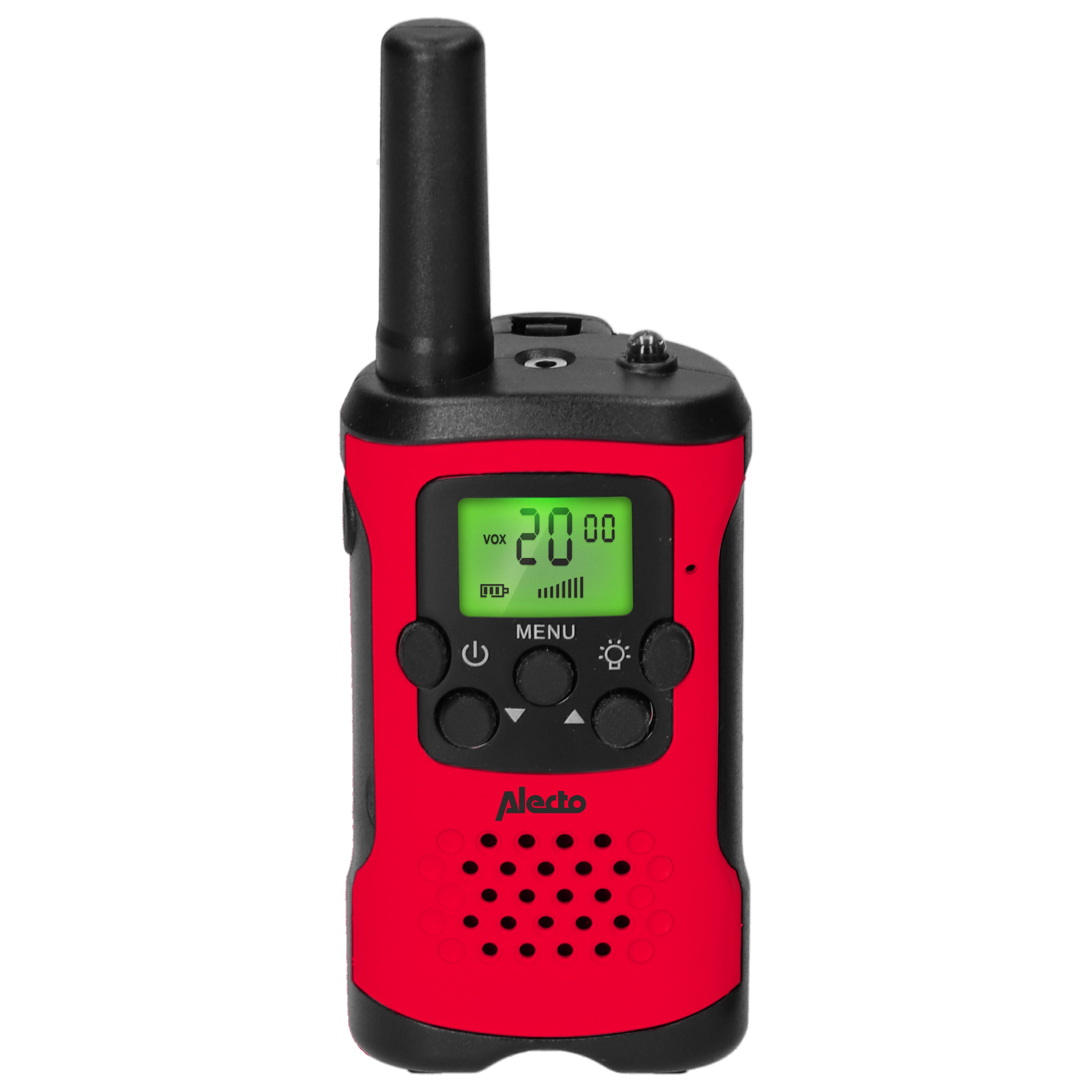 Alecto Walkie Talkie FR115RD, (Set, 2-St., 2er Set), 5km Reichweite, 24h Standby, Taschenlampe, 8 Kanäle, in 5 Farbsets