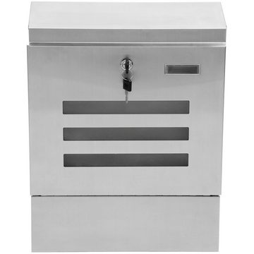 STILISTA Briefkasten Briefkasten Postkasten mit Zeitungsfach (inkl. 2 Schlüssel), inkl. 2 Schlüssel, V2A Edelstahl, Modellwahl