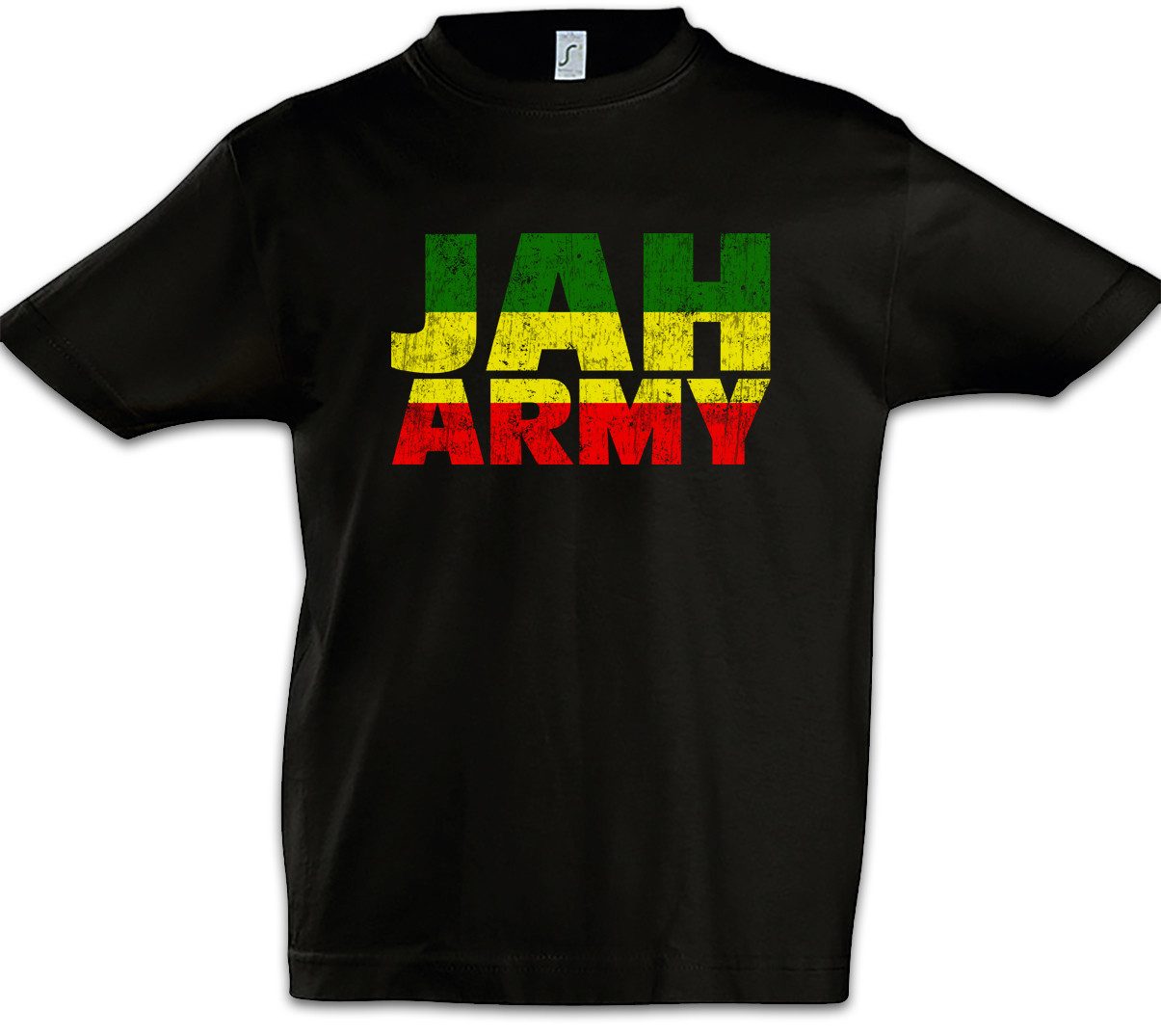 Print-Shirt Jah Army Kinder T-Shirt Babylon Musik Babylon Zion Jamaika Wailers