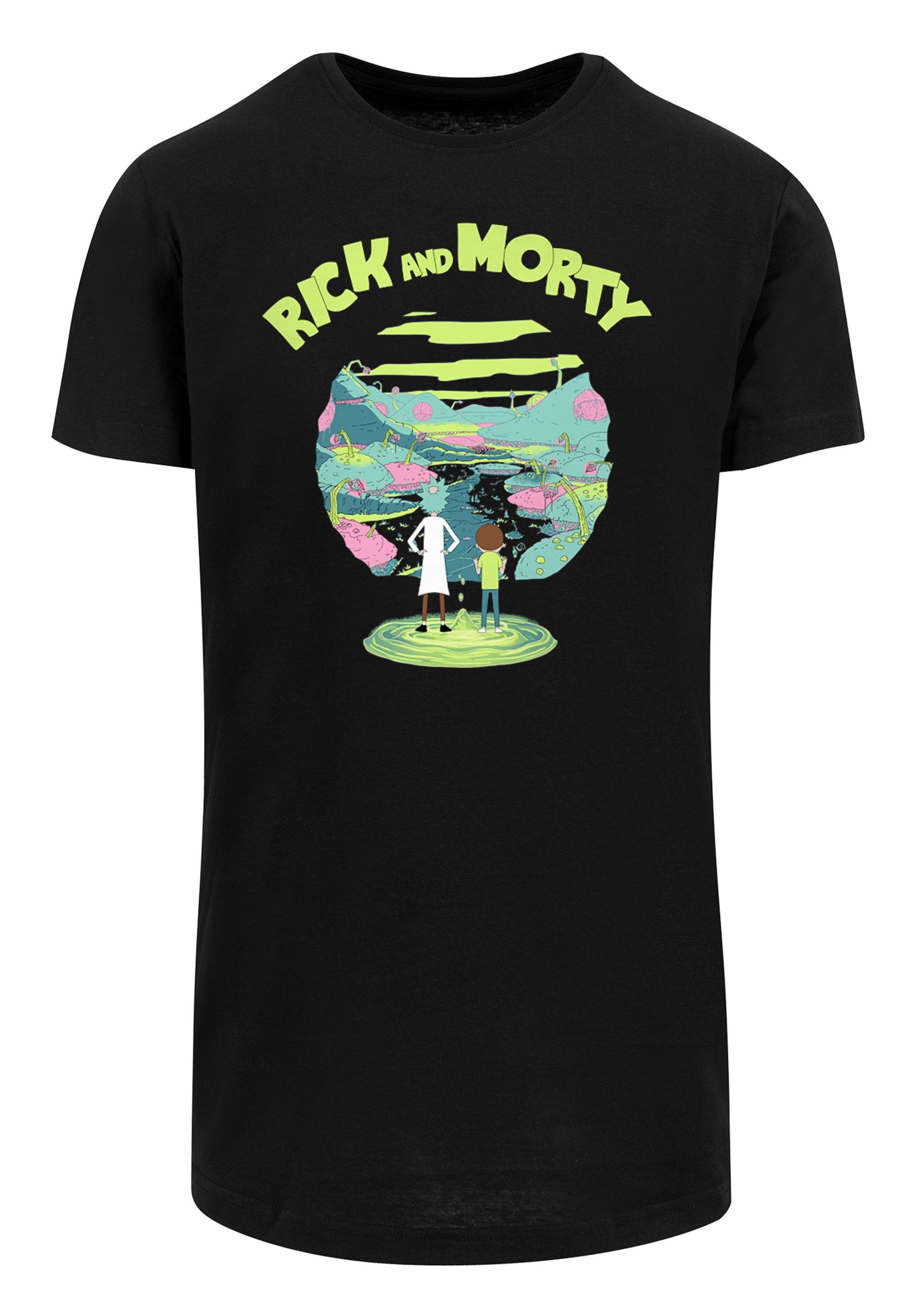 schwarz Morty' T-Shirt and Rick F4NT4STIC Print