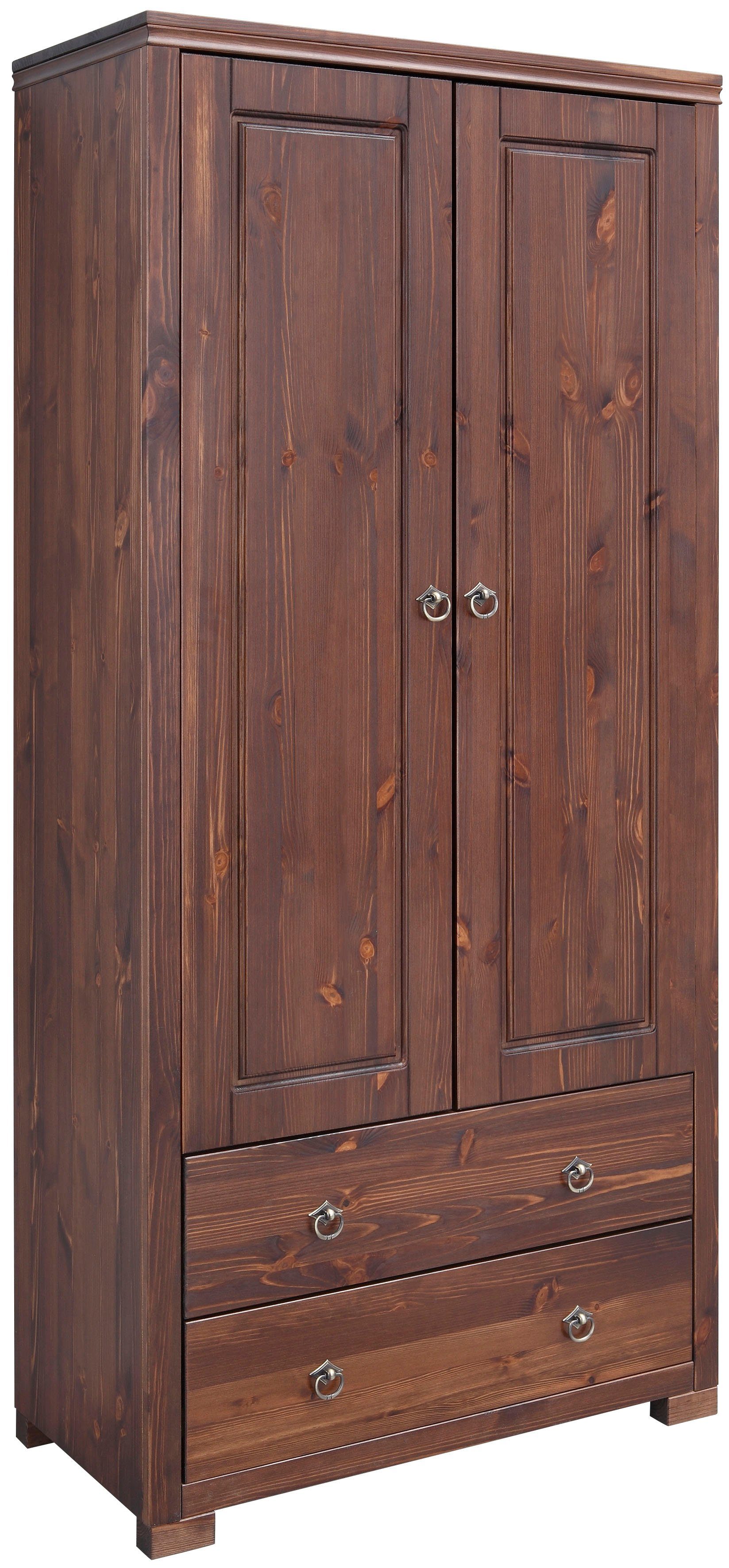 Home affaire Kleiderschrank Gotland; Wäscheschrank, Mehrzweckschrank mit Schubladen, Landhausstil (B/H/T ca: 80cmx178cmx40cm) massive Kiefer, FSC® zertifiziert, langlebige Qualität trifft Stil