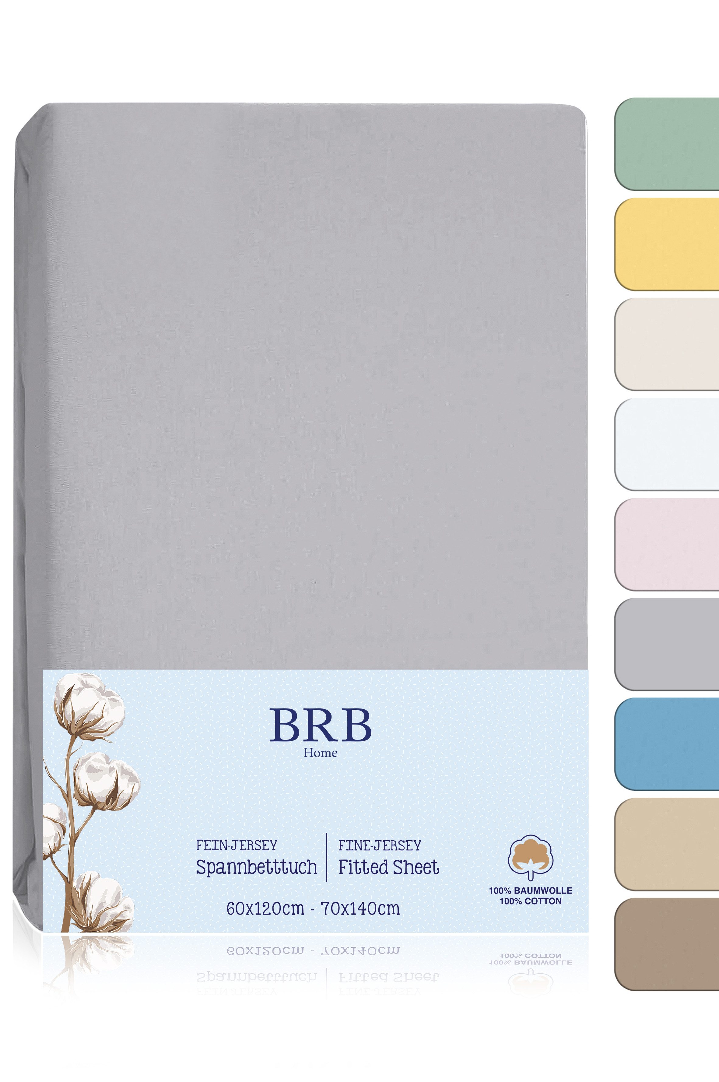 Spannbettlaken 60x120 für Baby, Bettlaken, Jersey für Babybett & Kinderbett