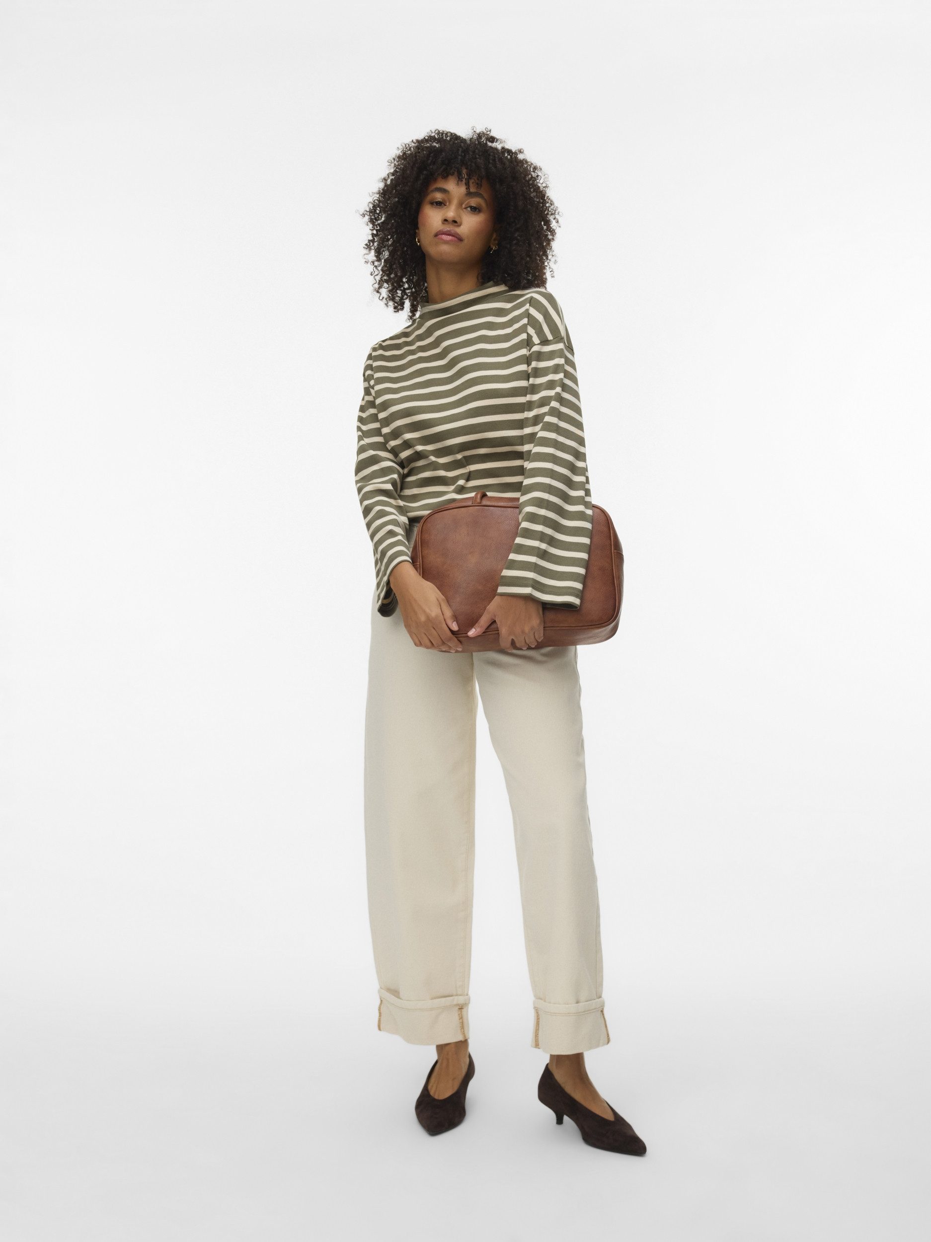 Vero Moda Langarmshirt VMURENA LS OVERSIZED FUNNEL NECK TO