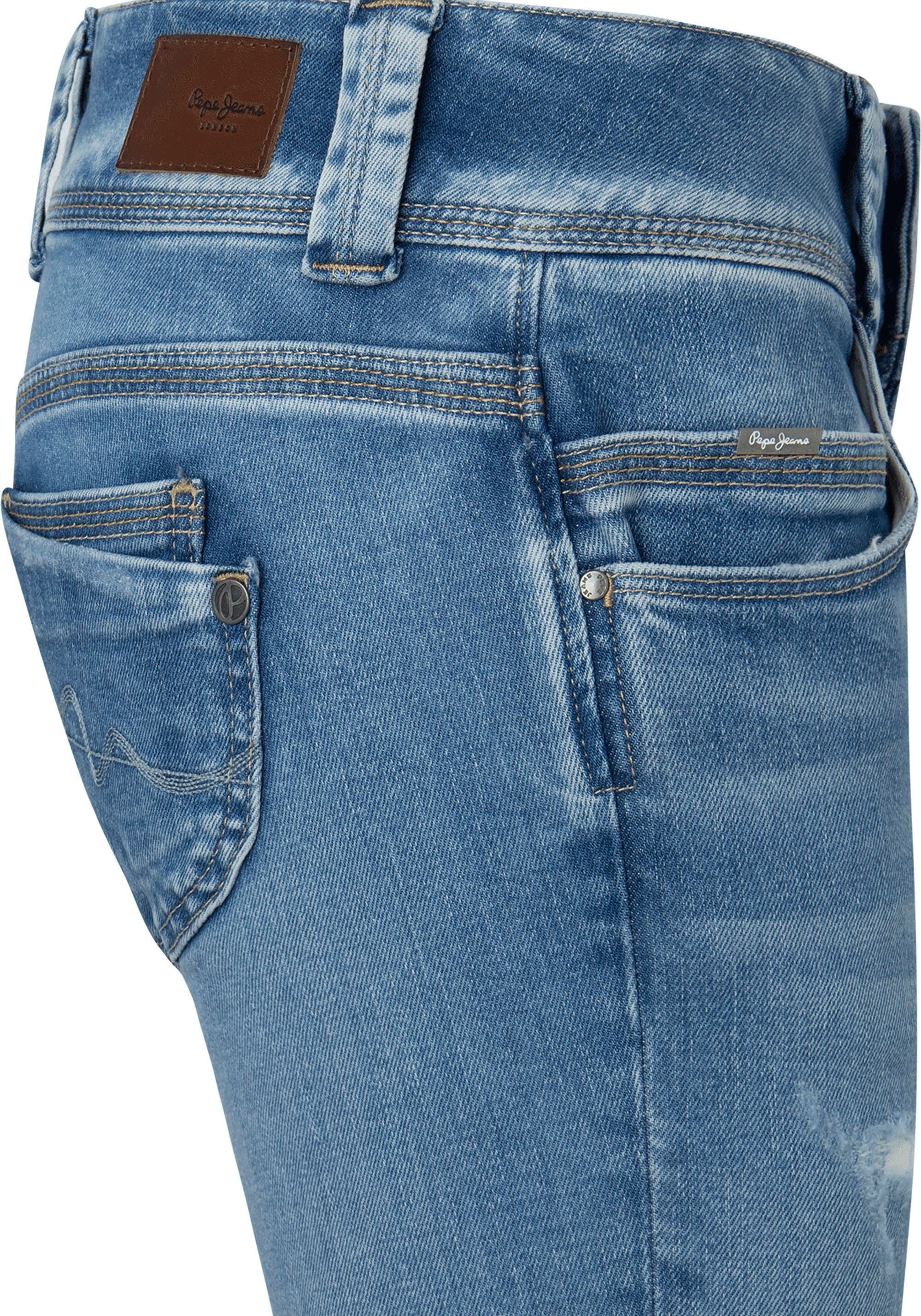 Pepe Jeans Regular-fit-Jeans VENUS mit used Badge blue