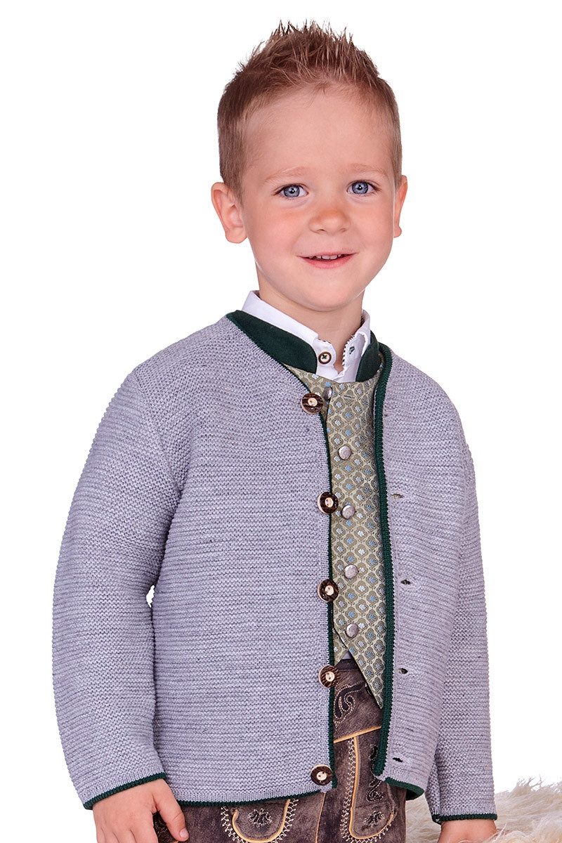 Isar-Trachten Trachtenjacke Trachtenjacke Kinder - MATS - hellgrau