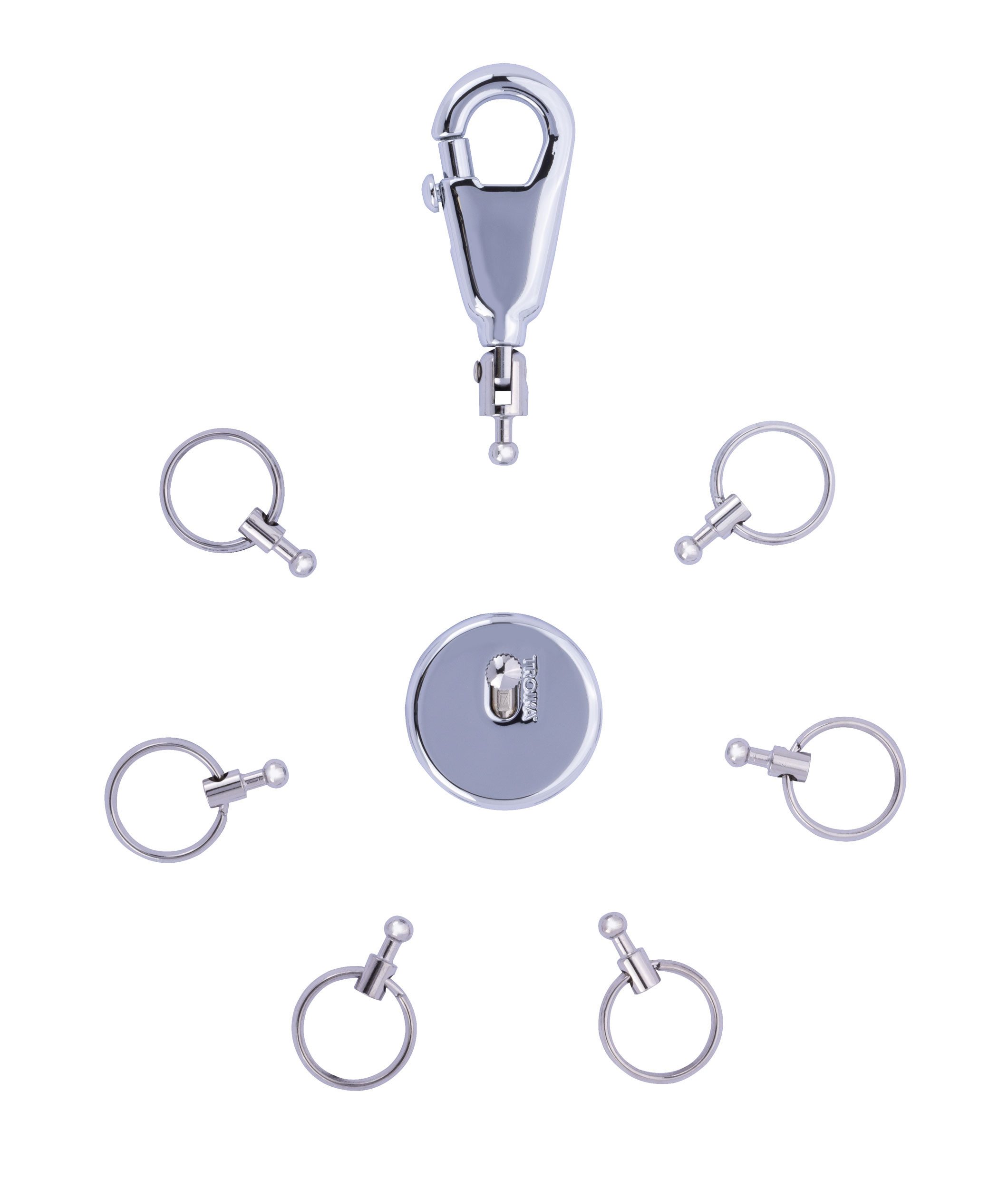 TROIKA Schlüsselanhänger Volkswagen, Offiziell lizensierte VW Schlüsselanhänger, 4 Ausführungen (1-tlg., exklusives Lizenzprodukt), mit Leder, Metall oder Karabiner‑Ring-System, ideal als Geschenk