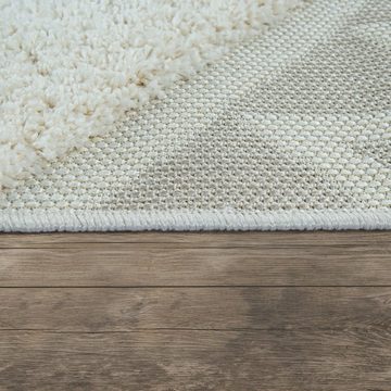 Teppich Eupen 471, Paco Home, rechteckig, Höhe: 22 mm, Hoch-Tief-Struktur, Rauten Muster, In- und Outdoor geeignet