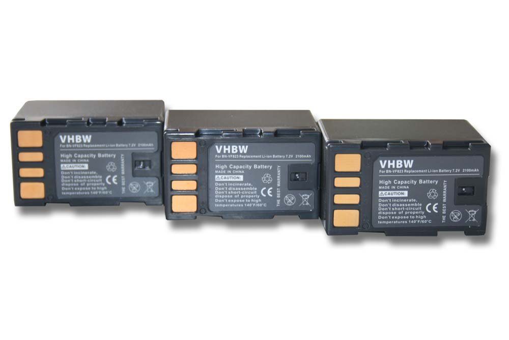 vhbw passend für JVC GR-D770EX, GR-D771, GR-D775, GR-D790, GR-D796, GR-D815 Kamera-Akku 2100 mAh