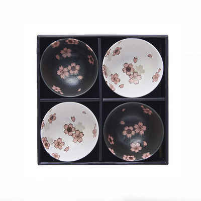 Made in Japan Servierschüssel Bowl Set Pink Sakura 200 ml 4er Set, Keramik