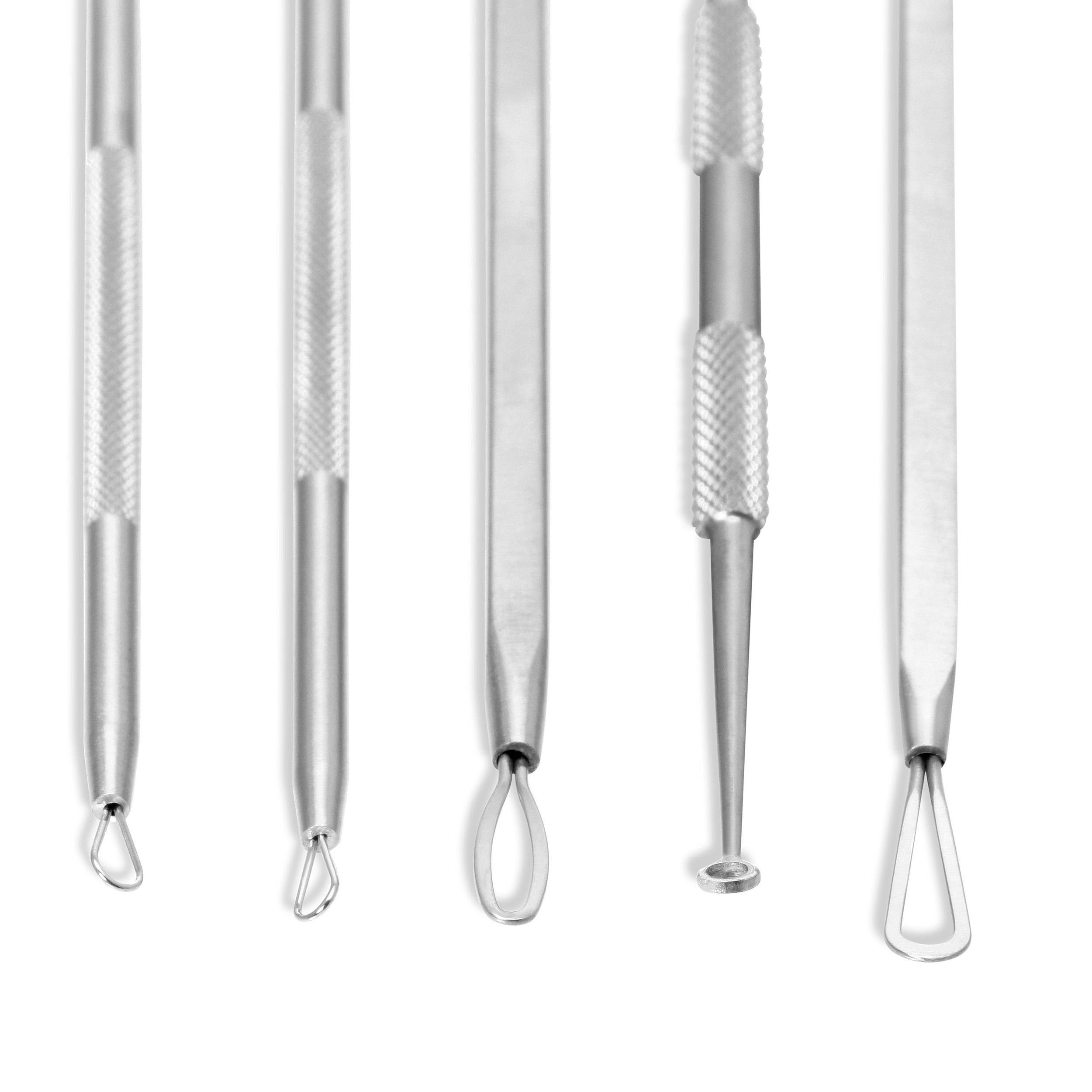 AILORIA Mitesserentferner PURE Mitesserentferner-Set, Mitesserentferner-Set mit 5 verschiedenen Werkzeuge
