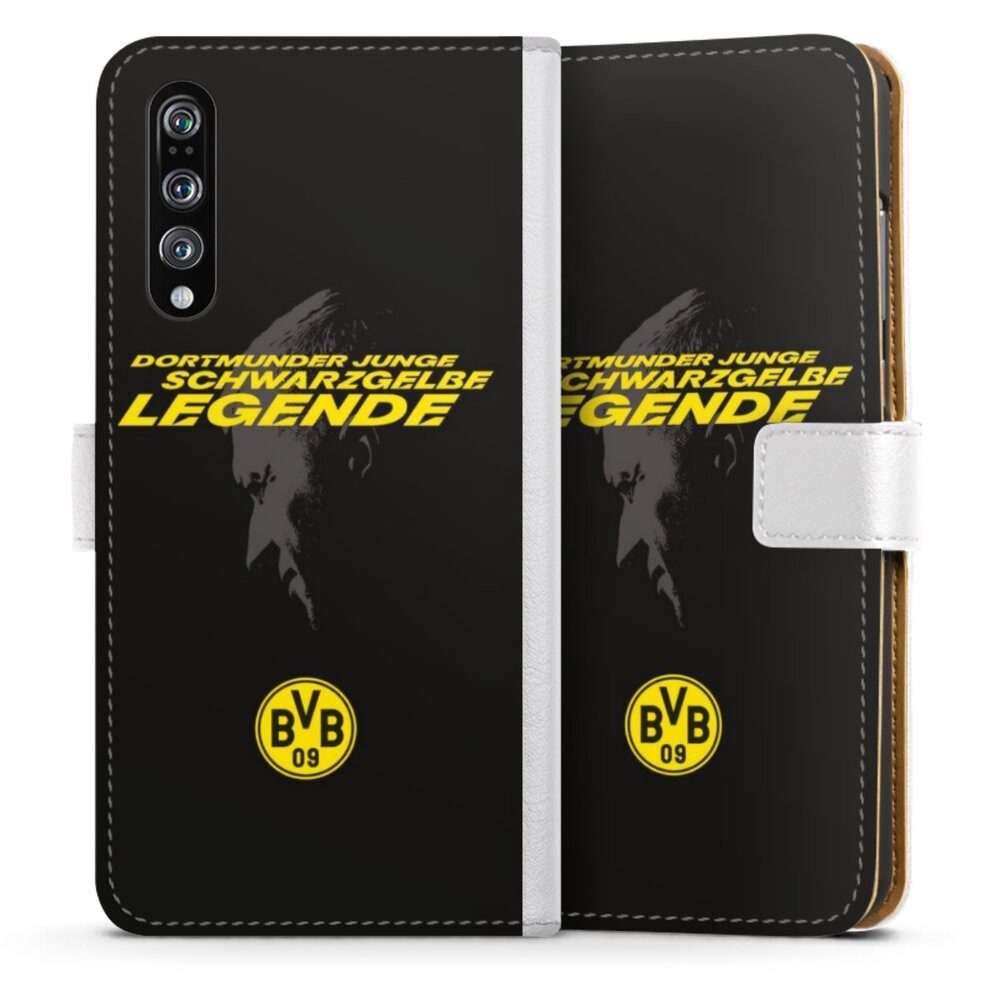 DeinDesign Handyhülle Marco Reus Borussia Dortmund BVB Danke Marco Schwarzgelbe Legende, Huawei P20 Pro Hülle Handy Flip Case Wallet Cover Handytasche Leder