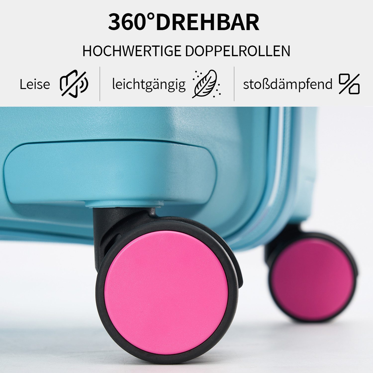 Abistab Hartschalen-Trolley Hartschalenkoffer Mariner Leicht Reisekoffer, 4 Rollen, Trolley S/M/L/Sets mit 360° Rollen & Zahlenschloss