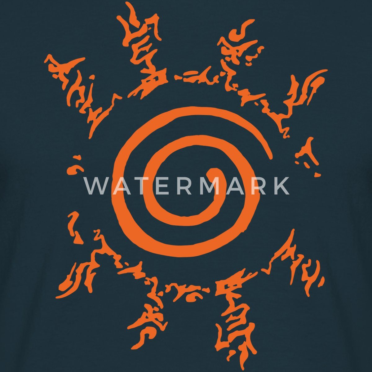 Spreadshirt T-Shirt Naruto Shippuden Symbol Hakke No Fuuin Shiki Männer T-Shirt (1-tlg)