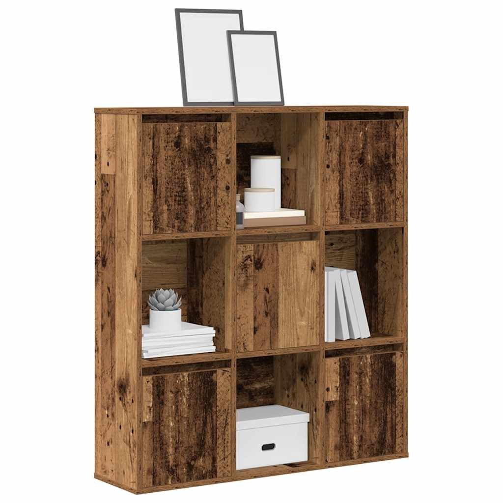 vidaXL Bücherregal NA Bücherregal Altholz-Optik 89x24x101,5 cm Spanplatte