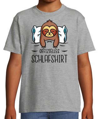 Youth Designz T-Shirt Offizielles Schlafshirt mit Faultier Kinder Shirt für Jungen & Mädchen mit lustigem Frontprint
