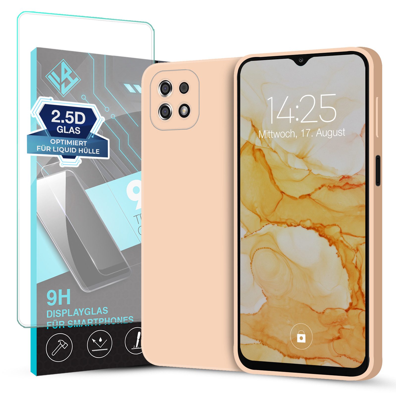 Tec-Expert Handyhülle SoftGrip Cover Hülle für Samsung Galaxy A22 5G, Handy Case Bumper integrierter Kameraschutz flexibel