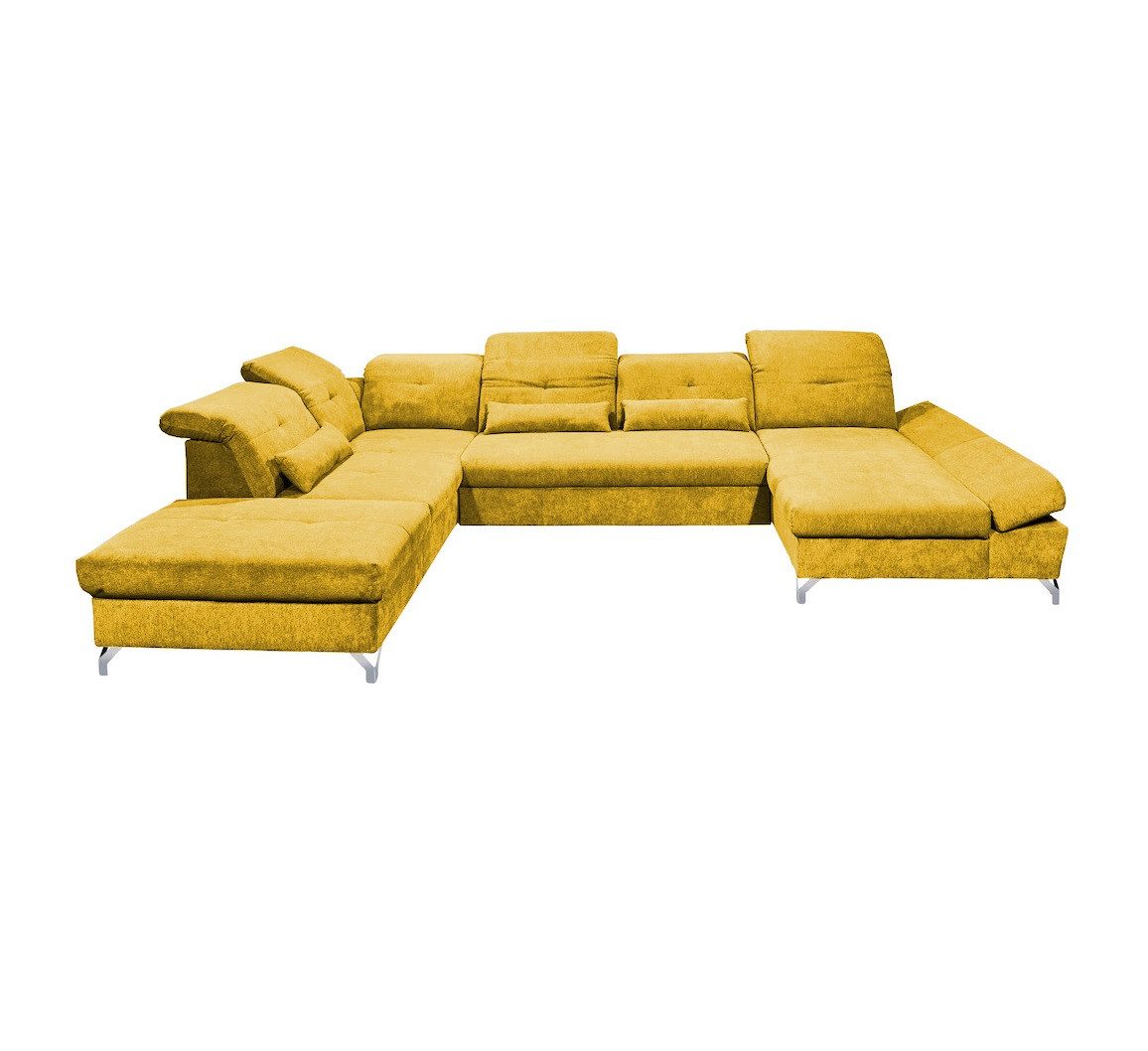 ED EXCITING DESIGN Wohnlandschaft "Melfi U-Form mit Bettfunktion, Bettkaste günstig online kaufen
