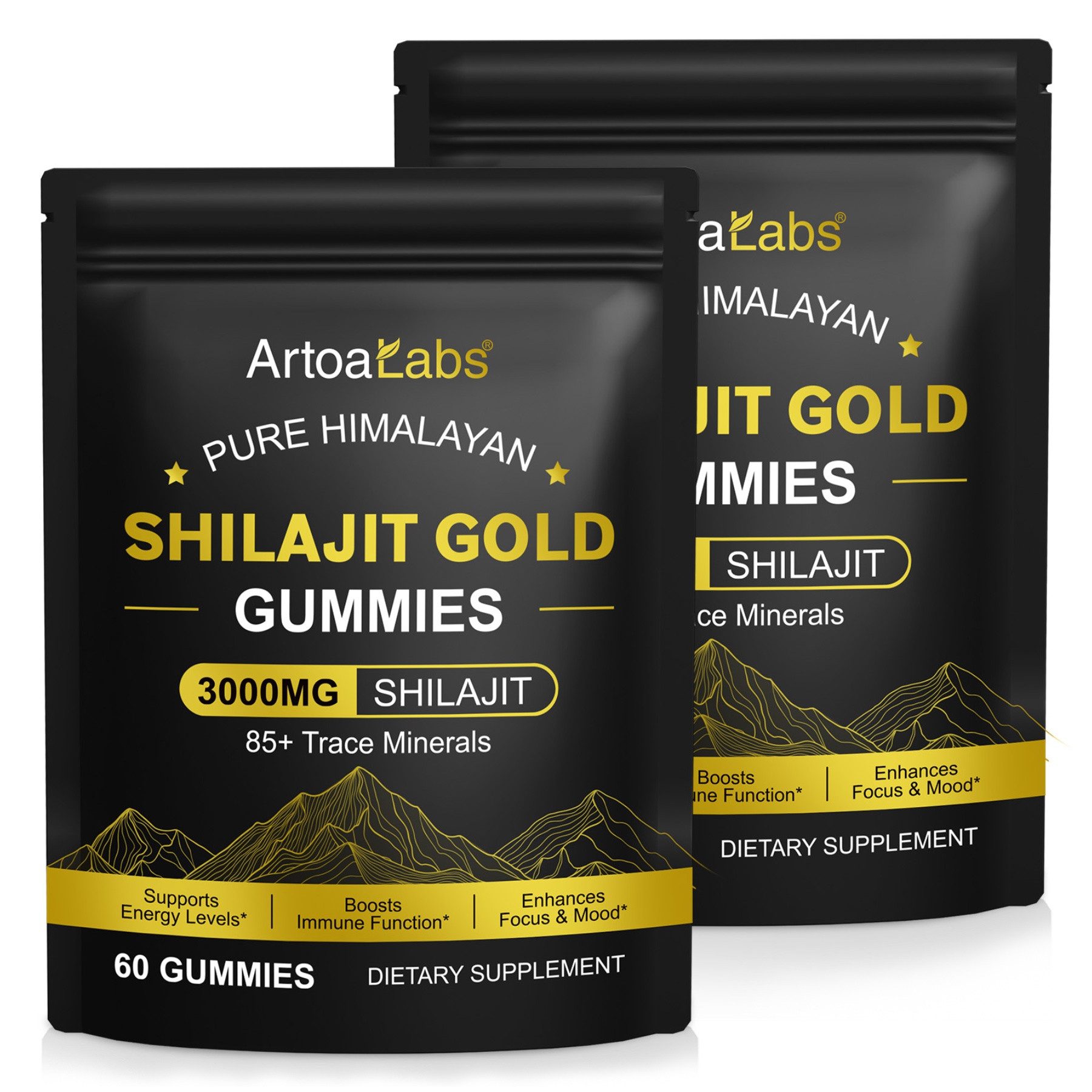 P-Beauty Cosmetic Accessories Himalayan Shilajit Gold Gummies Gummibärchen Fulvosäure 3000mg Gummies, SHILAJIT, Nahrungsergänzungsmittel, Vitamine