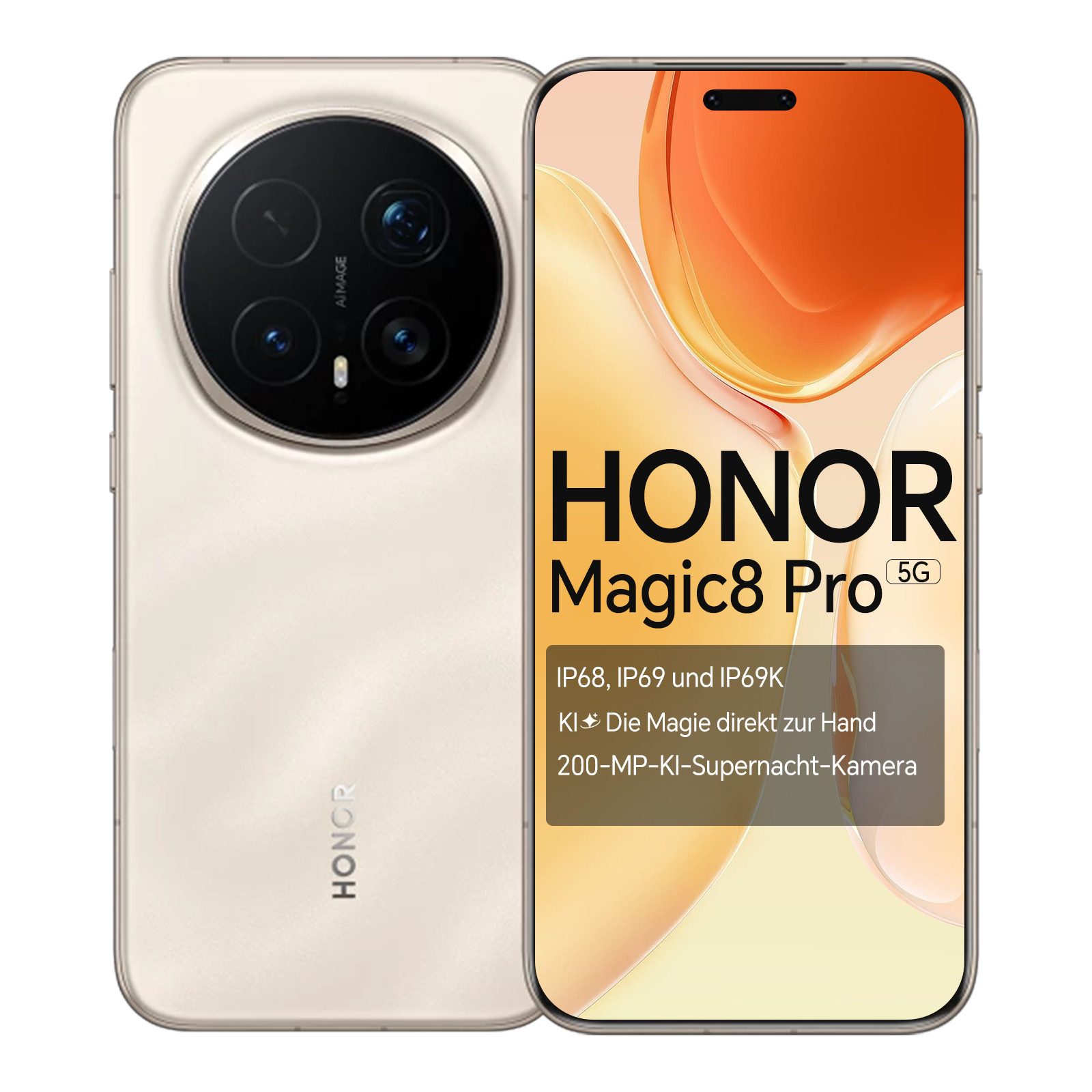 Honor HONOR Magic8 Pro 16GB+1TB - 6,71" OLED, 200MP Kamera Smartphone (100W Schnellladung, IP68/IP69K)