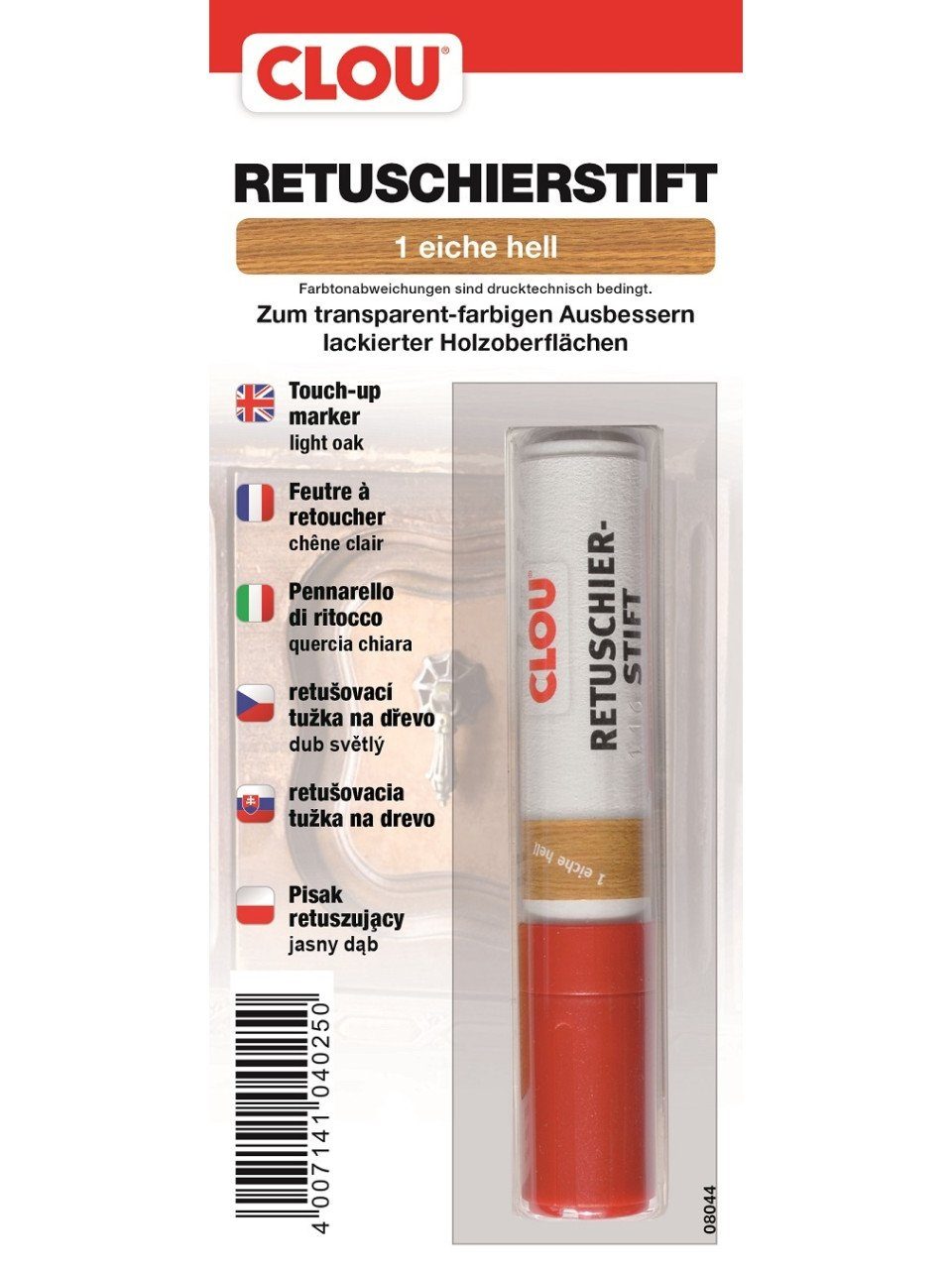 CLOU Holzlack Clou Retuschierstift eiche hell