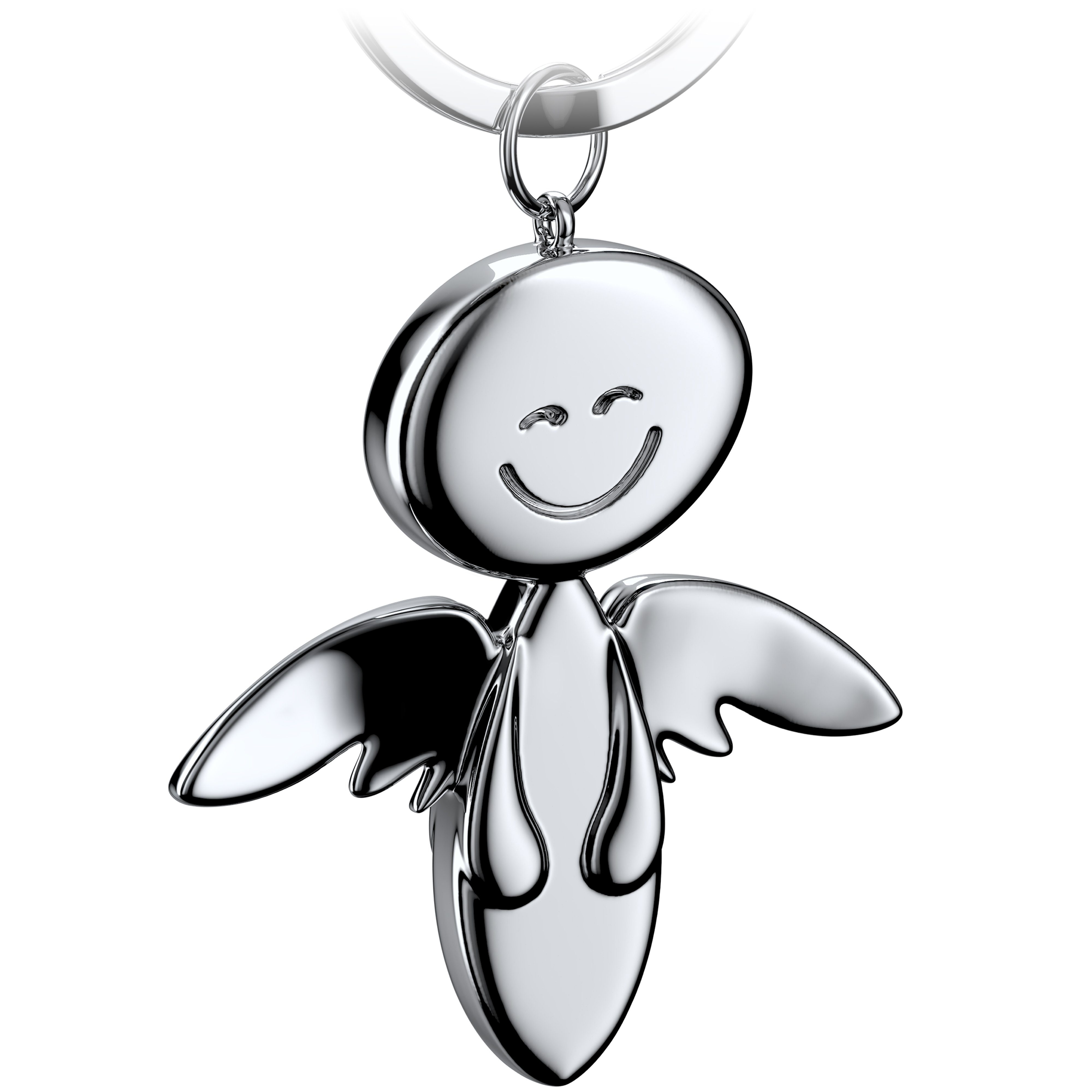 FABACH Schlüsselanhänger Schutzengel Smile - Engel Anhänger aus Metall - Geschenk Glücksbringer