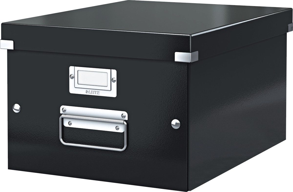Aufbewahrungsbox Ablagebox Click & Store A4 schwarz