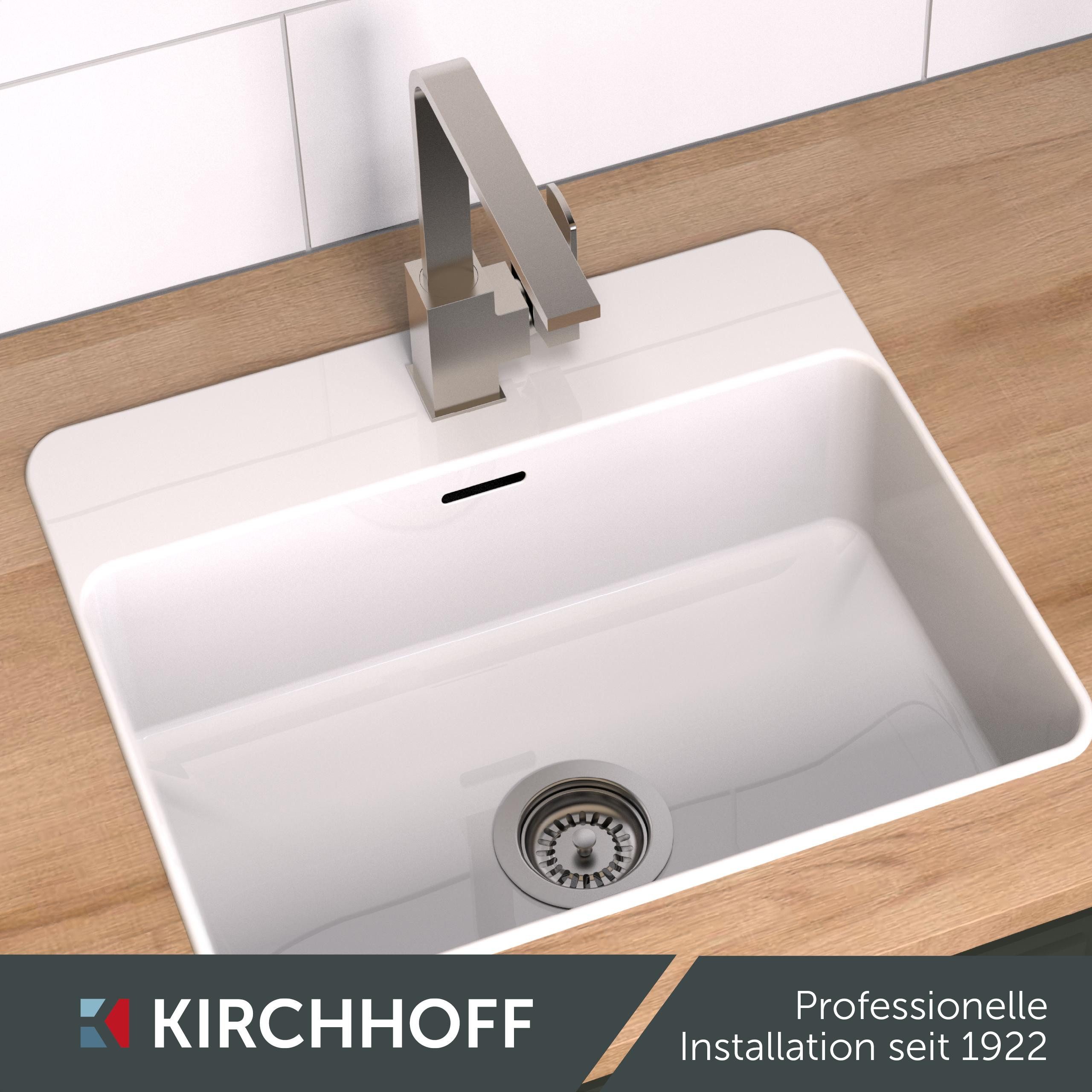 Kirchhoff Ablaufventil ECO-SAVE, Korbventil, 1 1/2"AG, Edelstahl, Sieb, Ø 114 mm