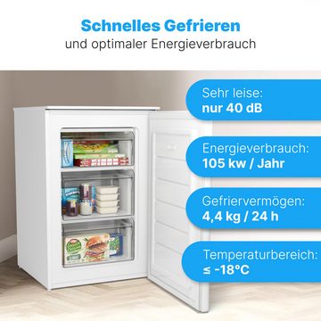 BOMANN Gefrierschrank GS 7253, 85 cm hoch, 55 cm breit, Gefrierschrank 87L, Gefrierschrank klein ≤ -18°C