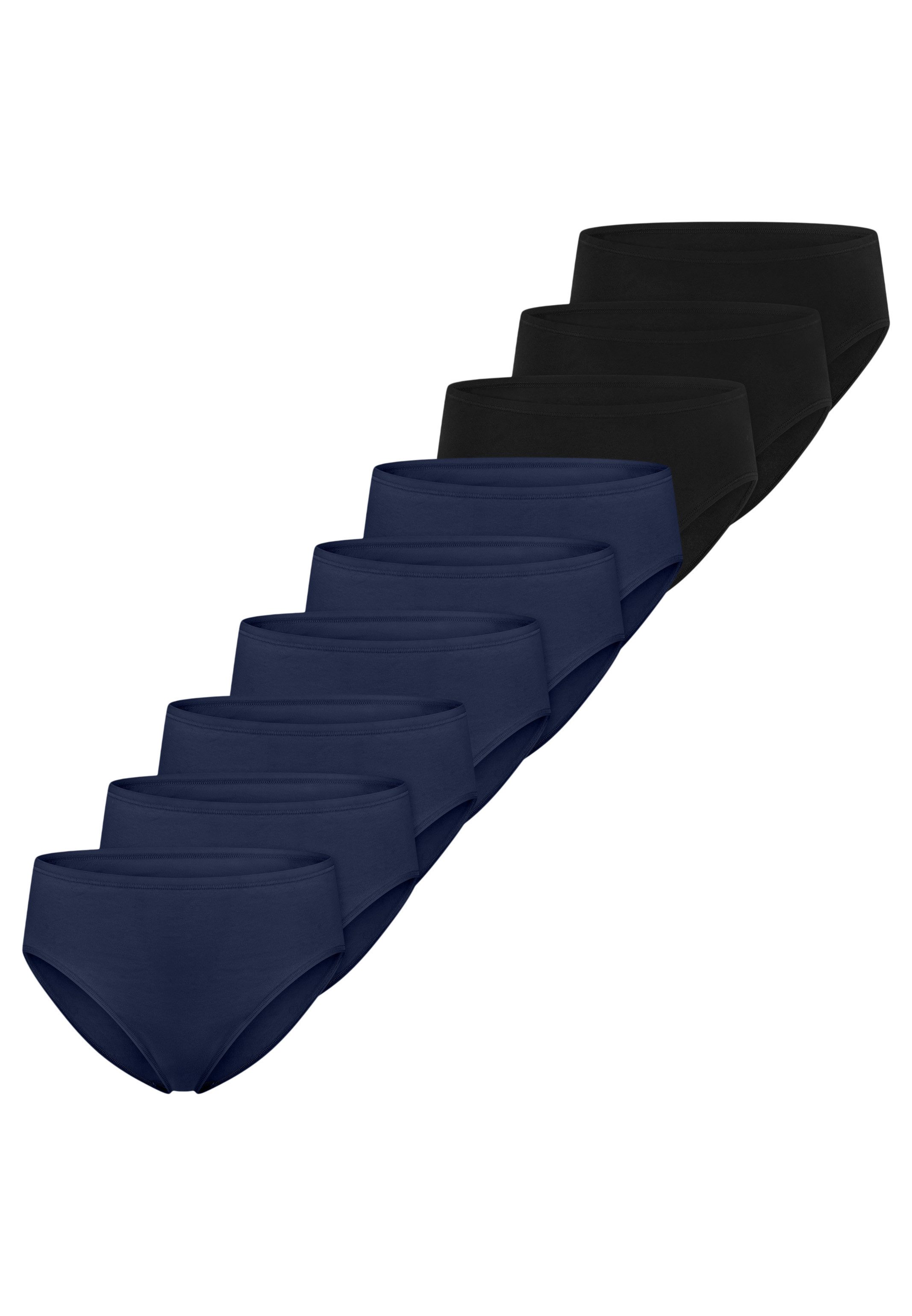 Schiesser Hüftslip 9er Pack Essentials Cotton (Spar-Set, 9-St) Slip - Baumwolle - Atmungsaktiv - Optimale Passform