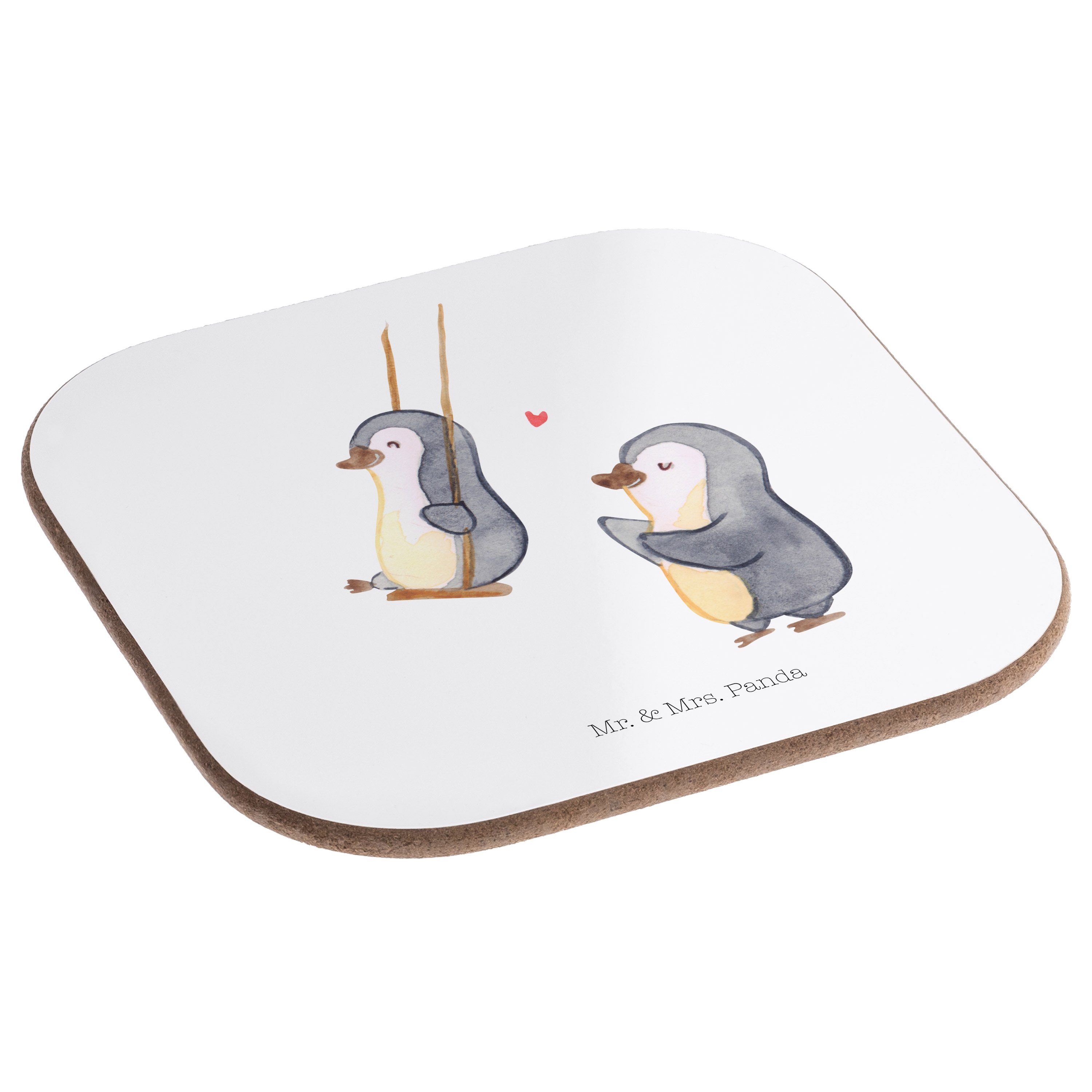 Mr. & Mrs. Oma Panda - - Getränkeuntersetzer Getränkeun, Weiß 1-tlg. für Pinguin Geschenk Oma, schaukeln Geschenk