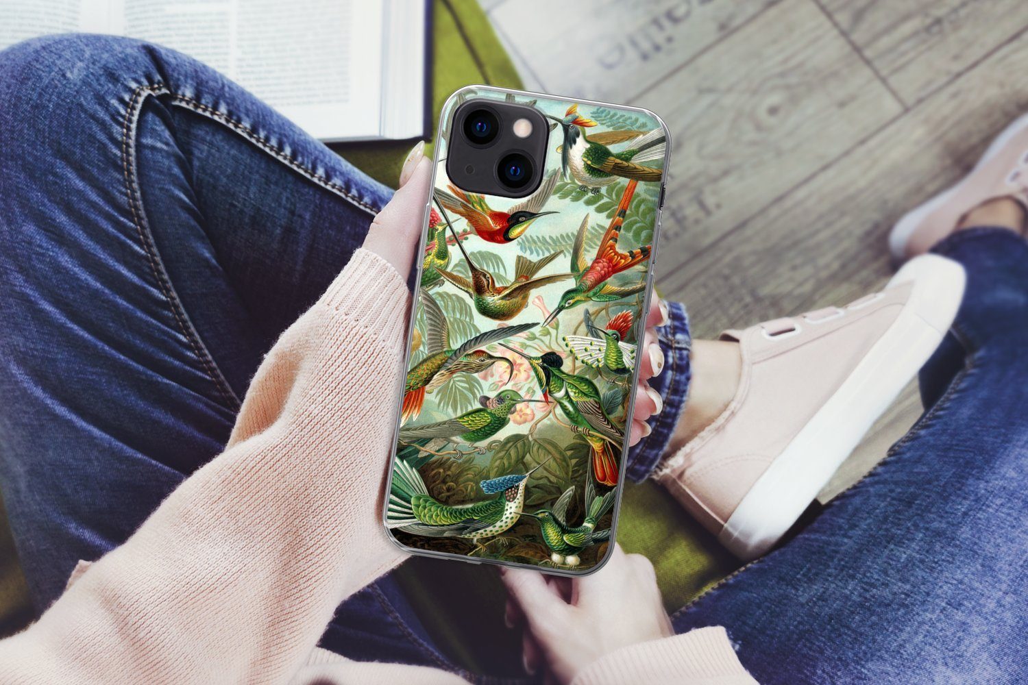 MuchoWow Handyhülle für Apple iPhone 13 Trochilidae - Alte Meister - Kunst, Smartphone-Bumper, Print, Handy Schutzhülle Dünn