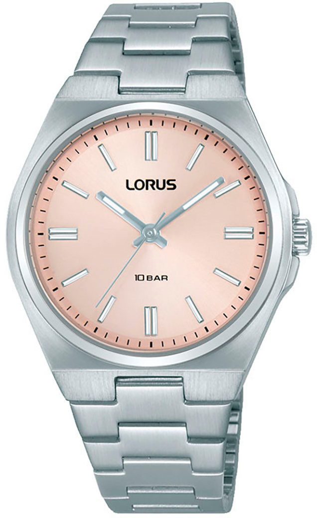 LORUS Quarzuhr RG307XX9, Armbanduhr, Damenuhr, Edelstahlarmband, analog, Leuchtindizes