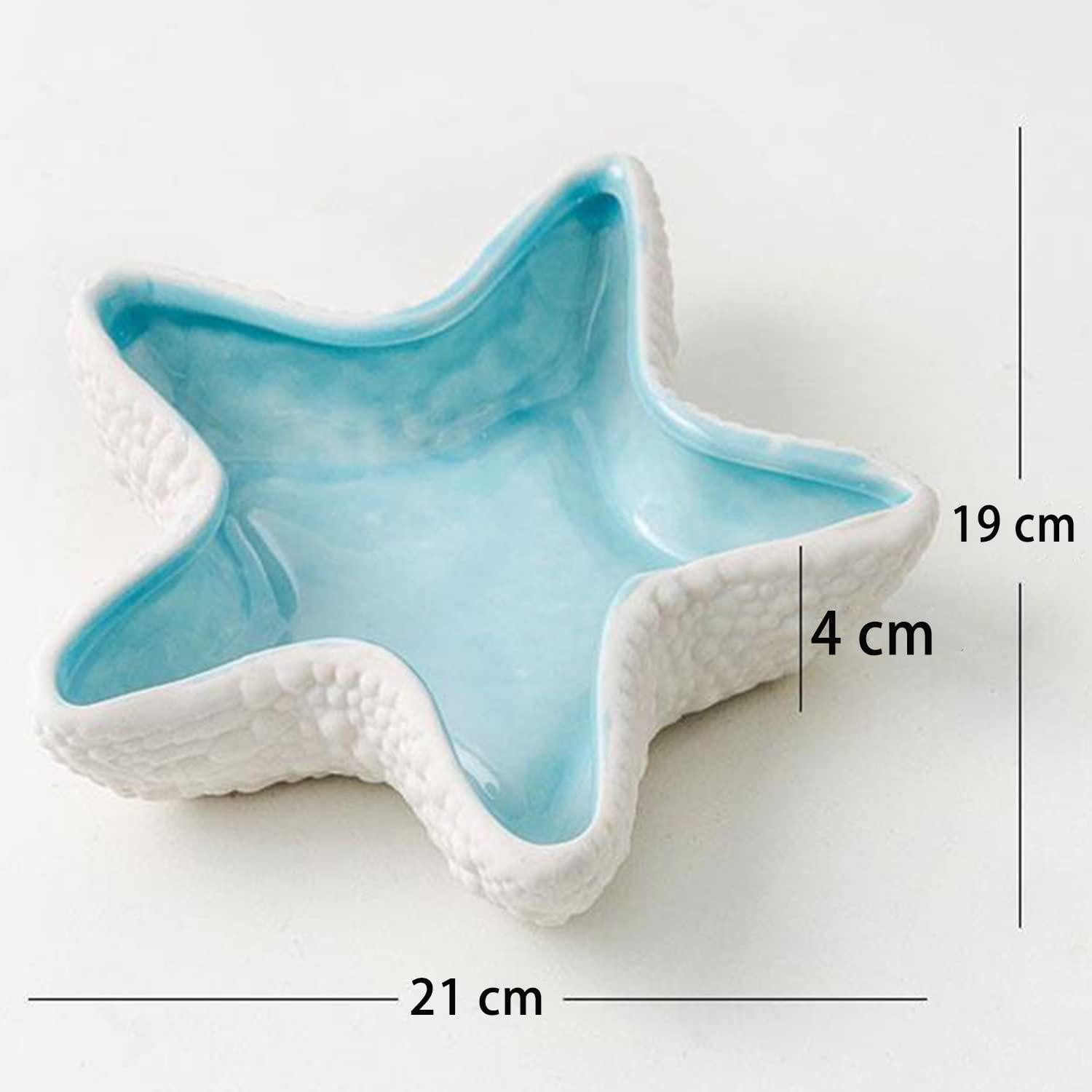 LuxusKollektion Dekoschale Keramik Schmucktablett Seestern Deko (1 St)