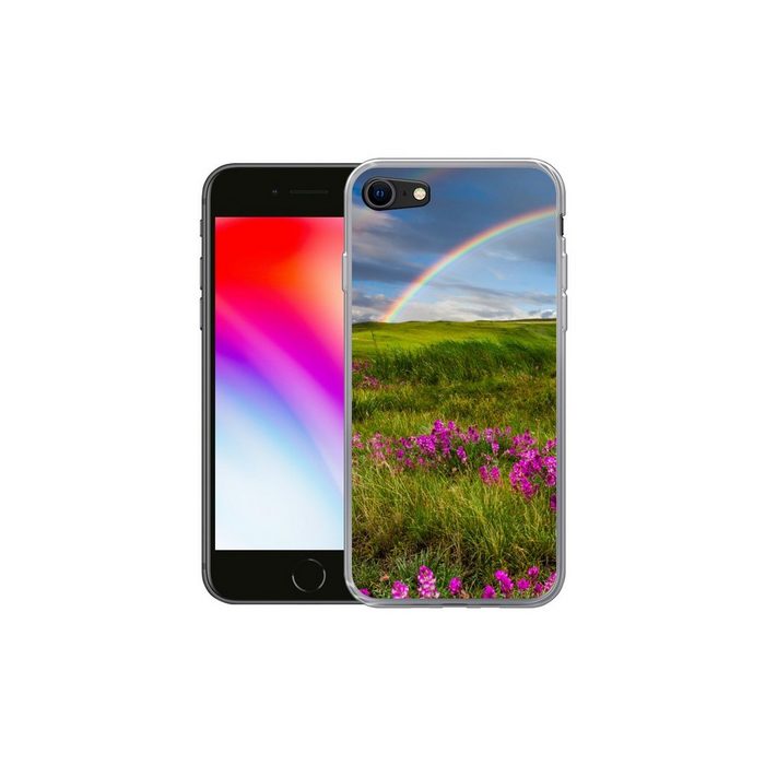 MuchoWow Handyhülle Regenbogen - Blumen - Heidekraut Handyhülle Apple iPhone 7 Smartphone-Bumper Print Handy Schutzhülle UK9949
