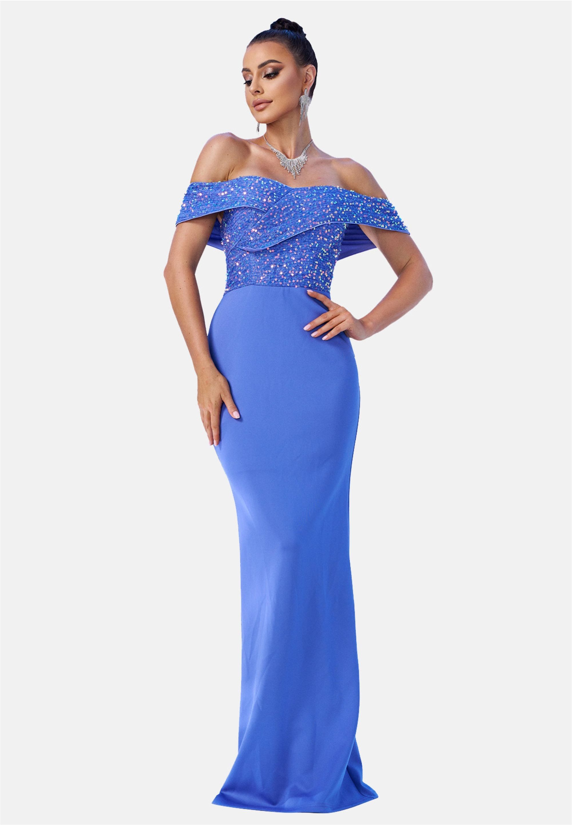 Moda Minx Jerseykleid im schulterfreien Design