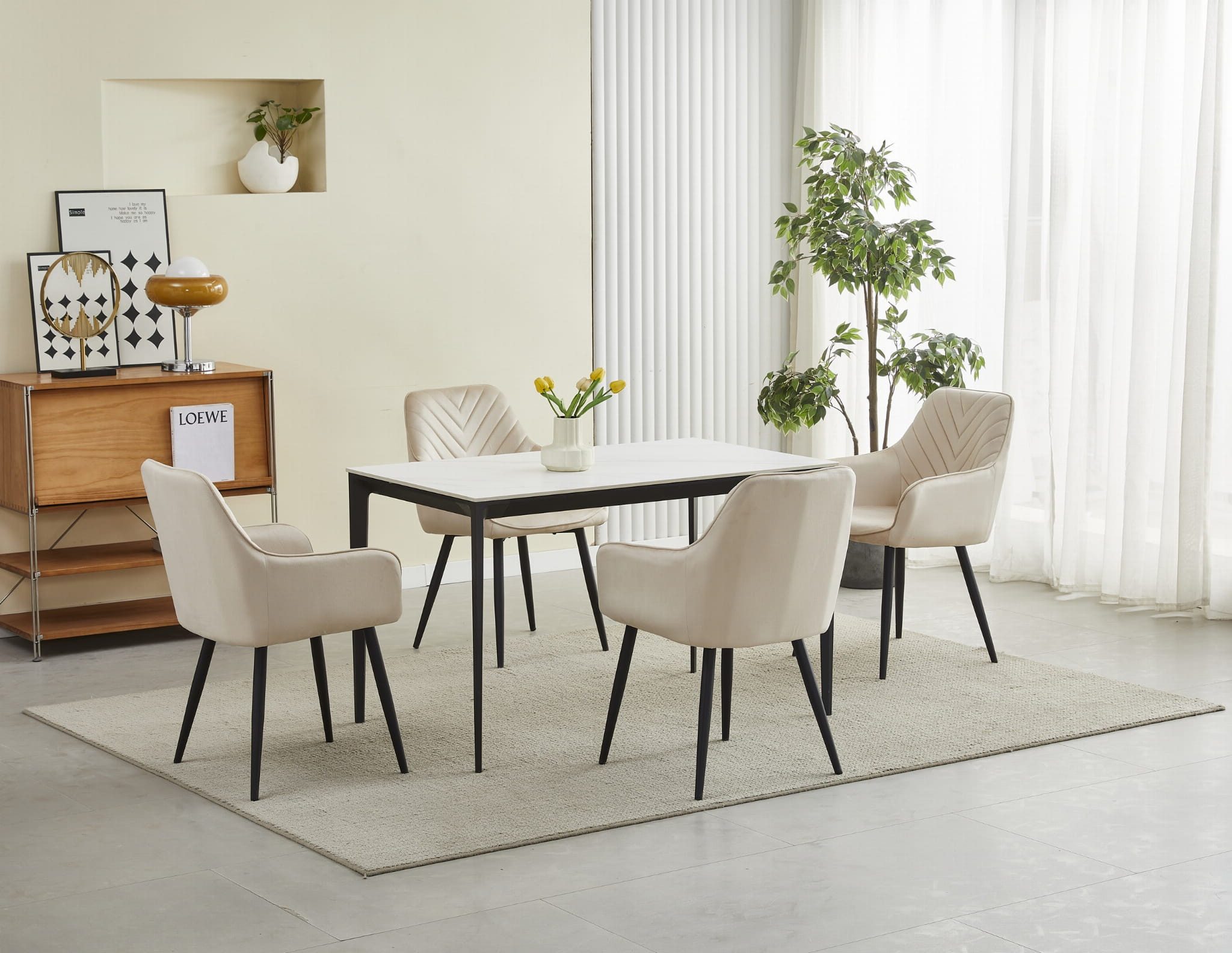 Home Collective Esszimmerstuhl Küchenstuhl, Polsterstuhl, Schminktisch günstig online kaufen