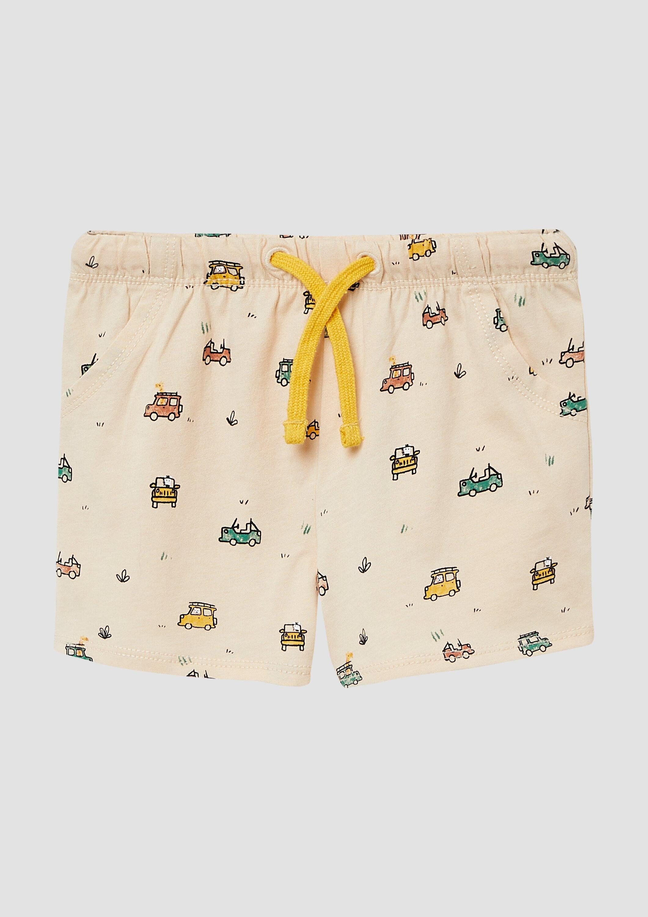 s.Oliver Shorts Leggins Jersey-Shorts mit All-over-Print und Kordel