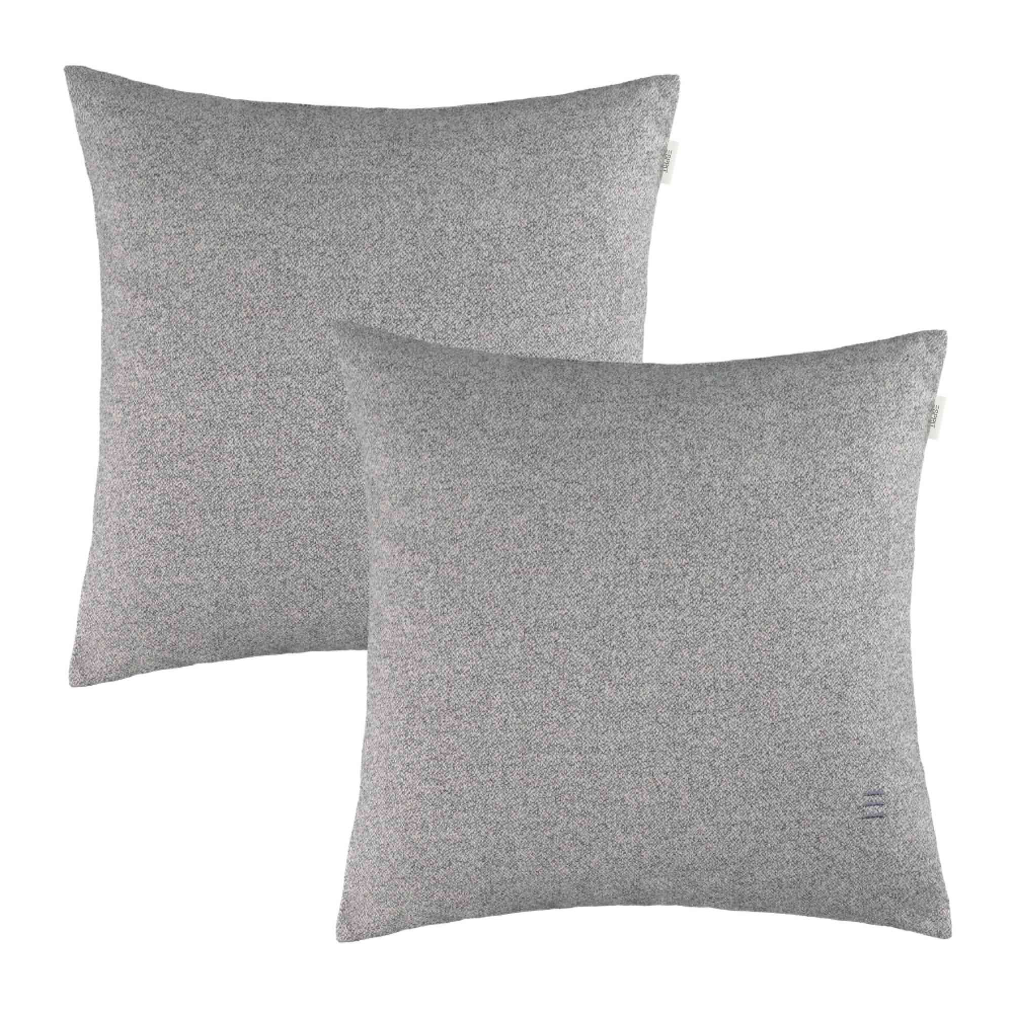 Esprit Kissenhülle FUN-2 Zierkissenhülle, (2 Stück), 45 x 45 cm - 2er Set in Grau
