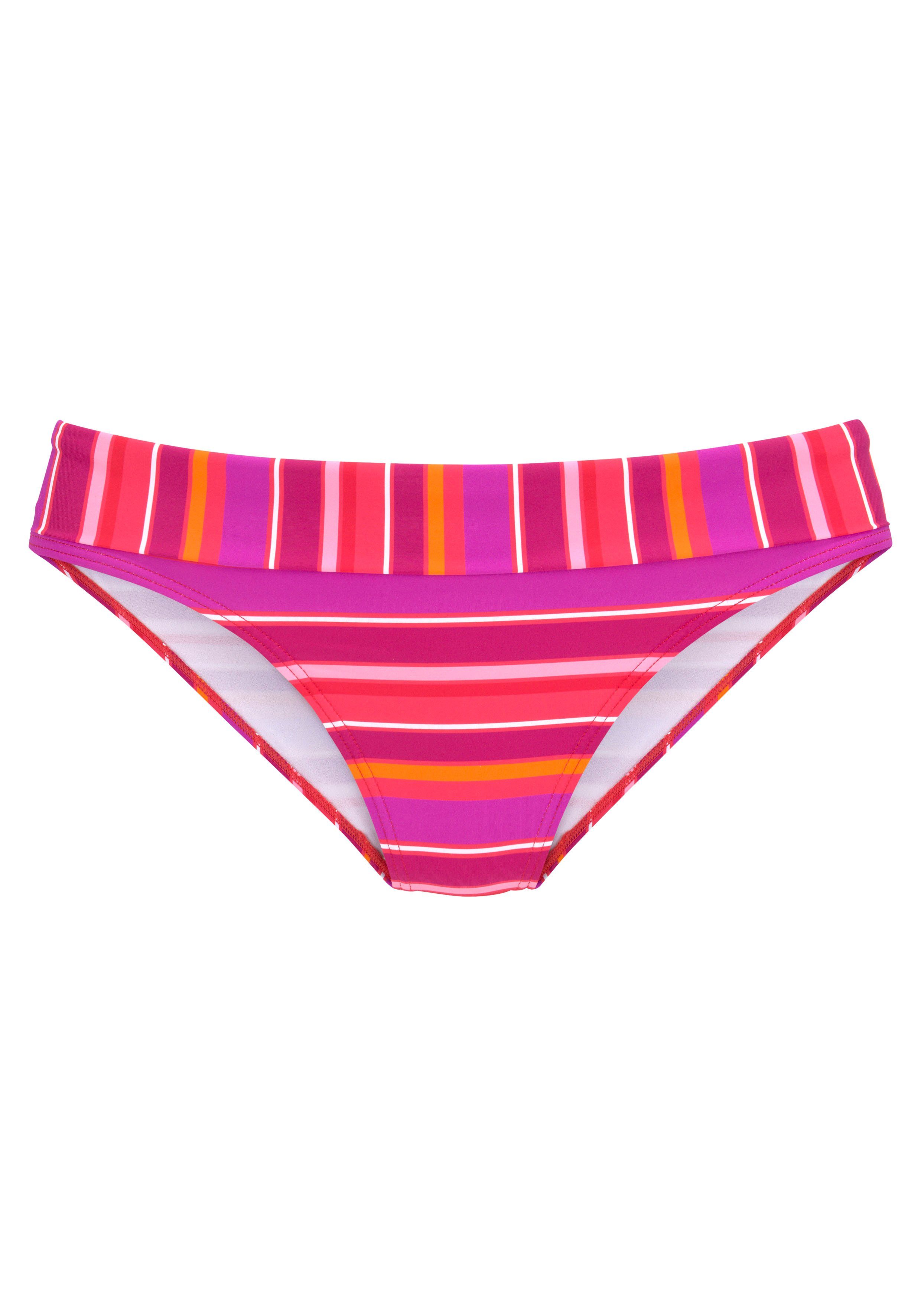 s.Oliver Bikini-Hose Fun mit Umschlagbund und trendigem Streifen-Design günstig online kaufen