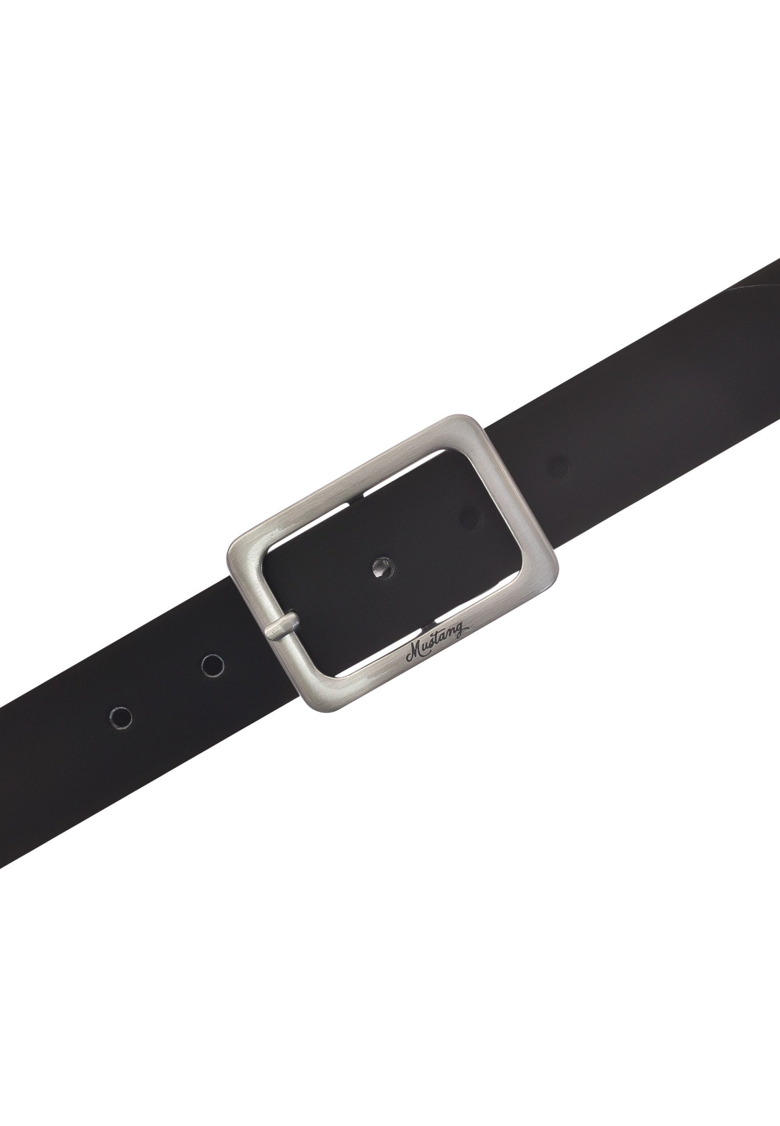 MUSTANG Ledergürtel Eckige, mattfarbene Schließe, 3,5 cm günstig online kaufen