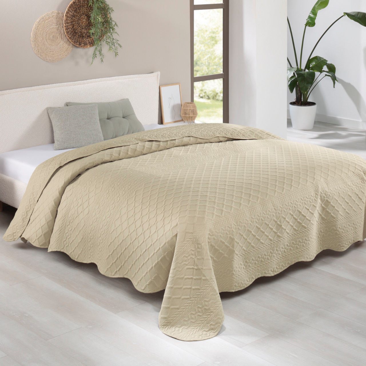 Delindo Lifestyle Tagesdecke Rocco, 3D Steppmuster Struktur, elegant, Bettü günstig online kaufen