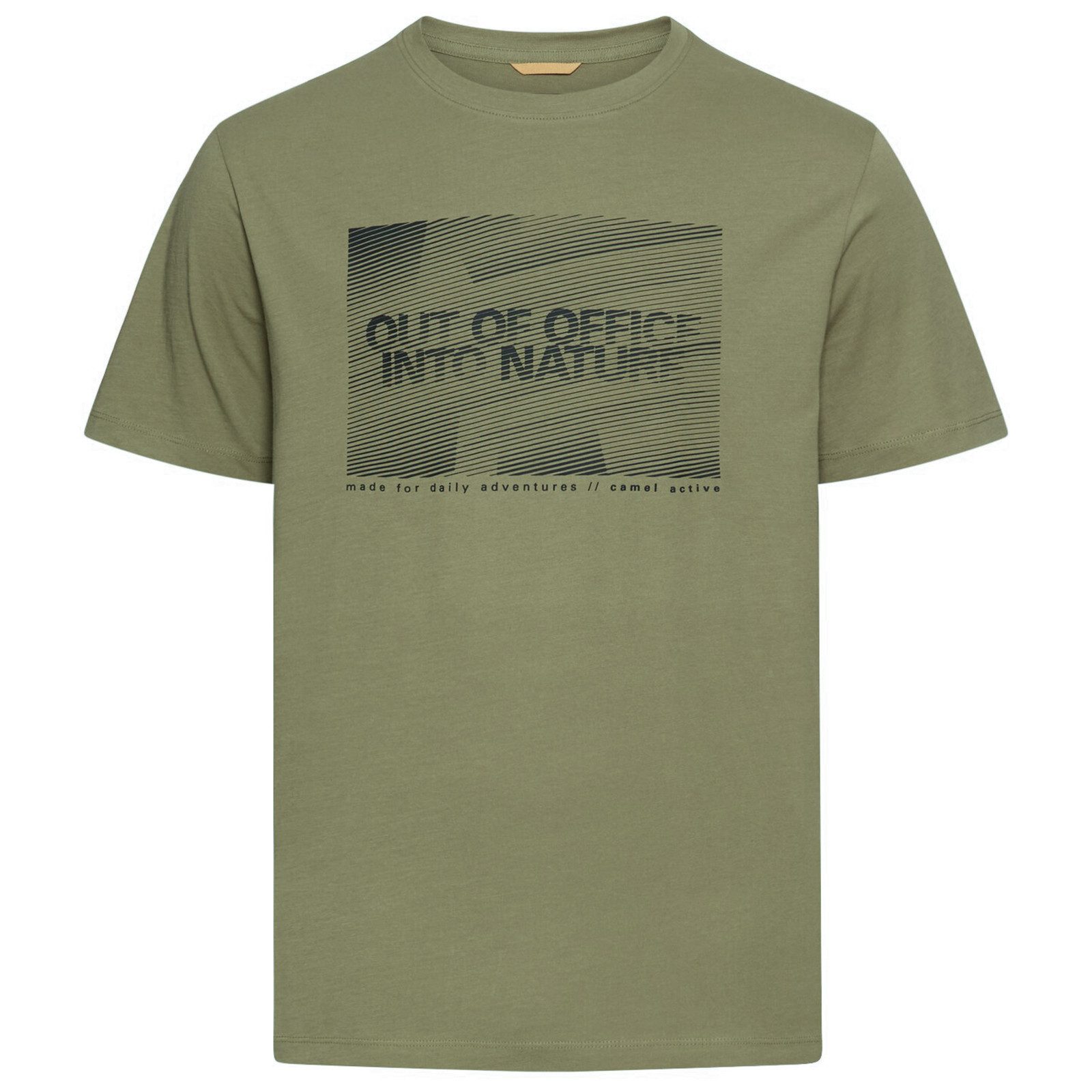 camel active Rundhalsshirt Camel Active T-Shirt Übergröße grün Frontprint günstig online kaufen